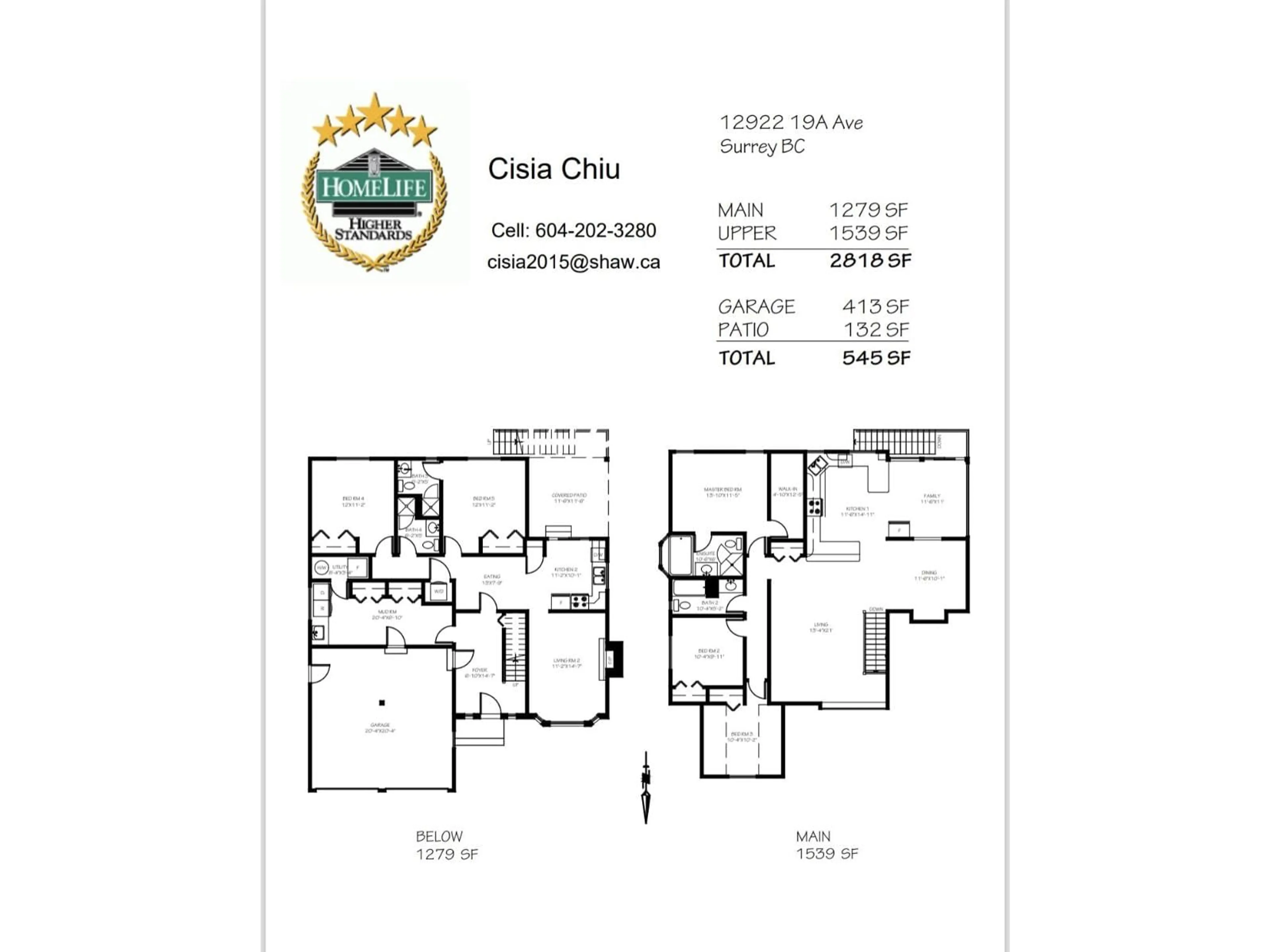 Floor plan for 12922 19A AVENUE, Surrey British Columbia V4A8P1