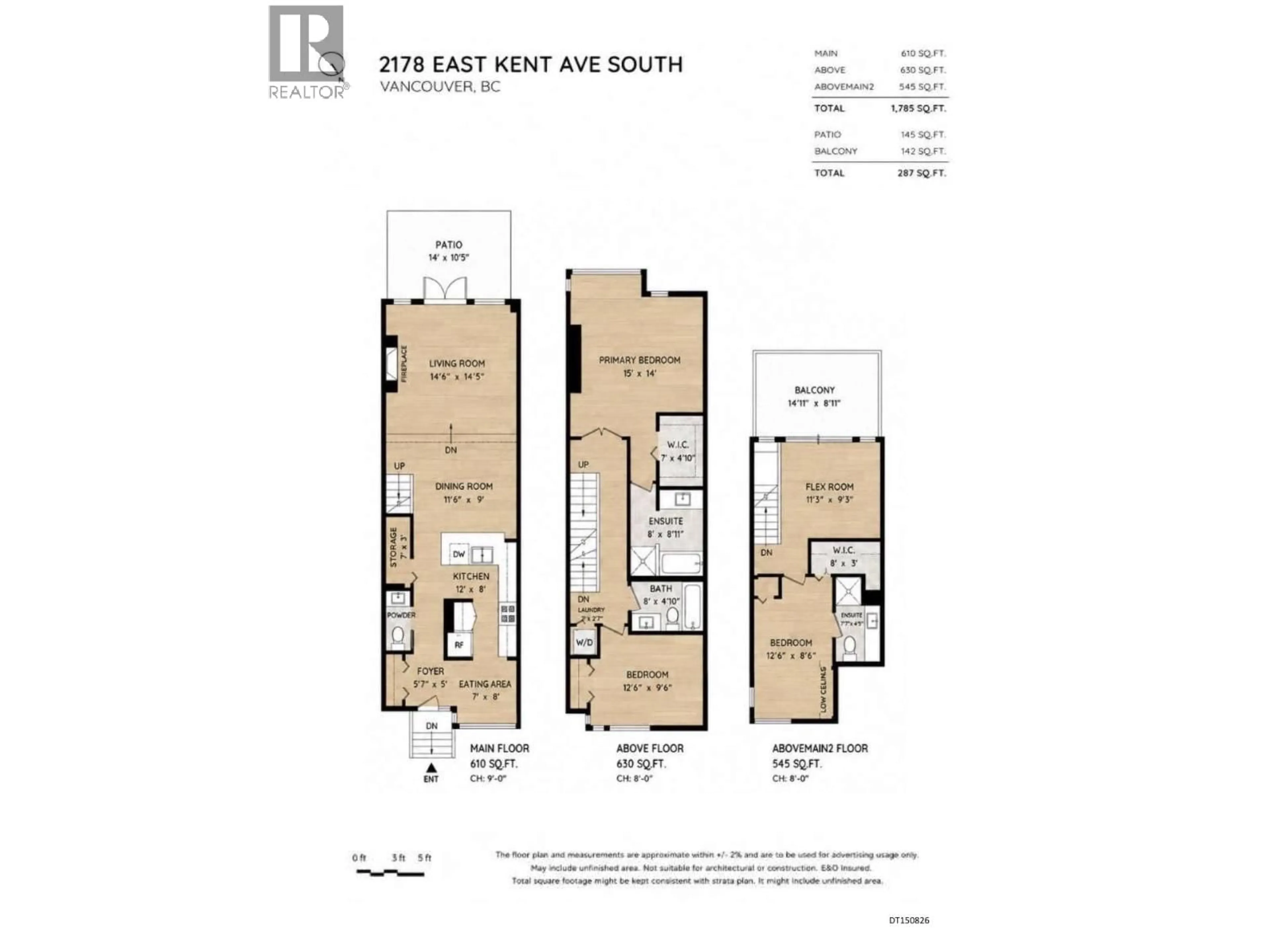 Floor plan for 2178 KENT AVENUE SOUTH, Vancouver British Columbia V5P4X2