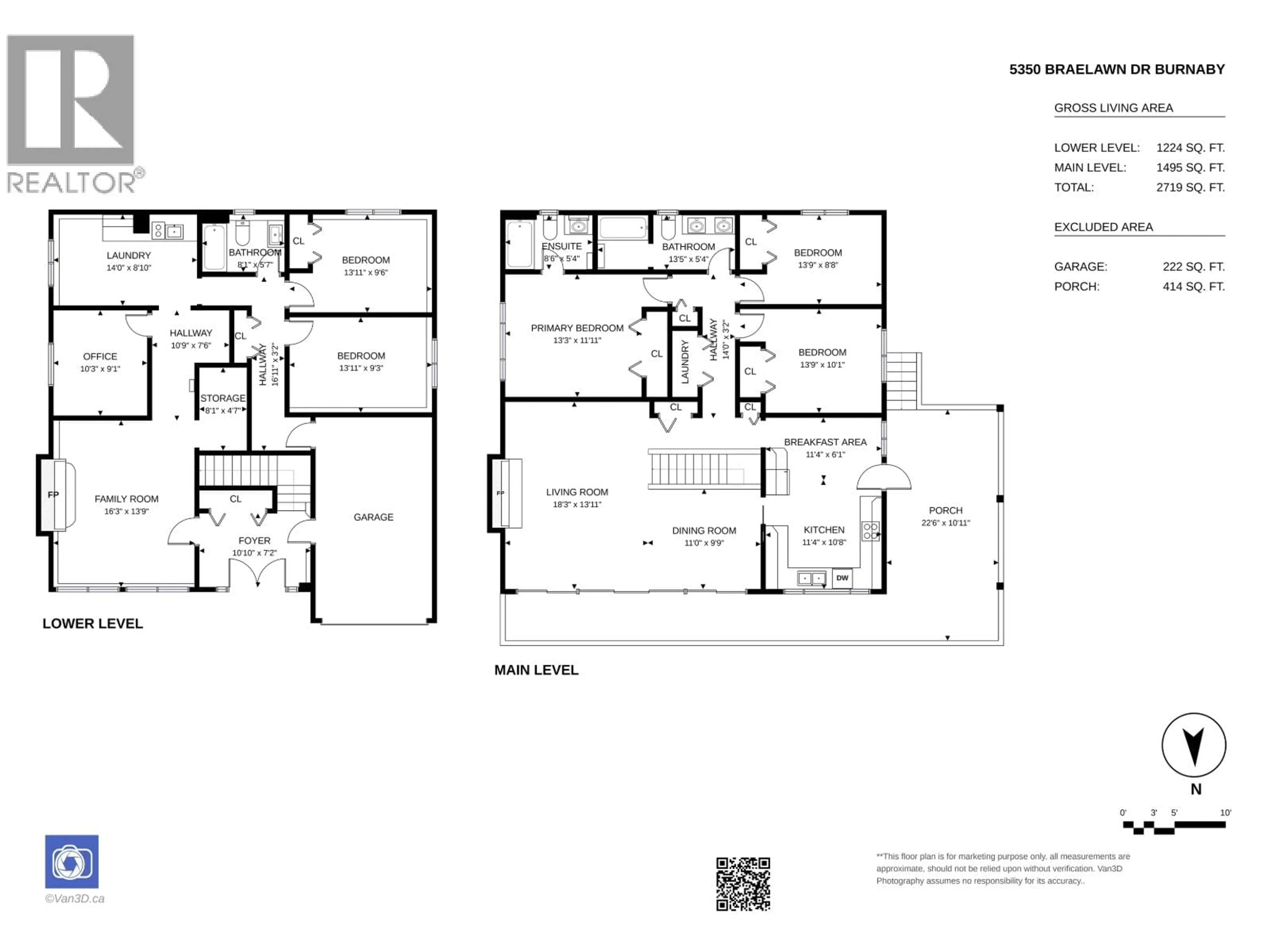 Floor plan for 5350 BRAELAWN DRIVE, Burnaby British Columbia V5B2H9