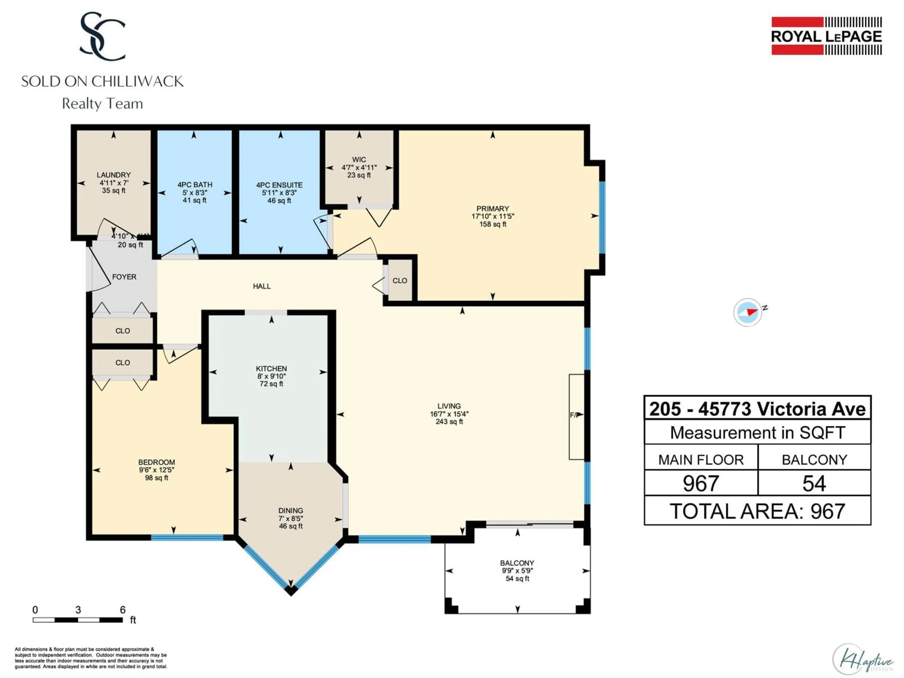 Floor plan for 205 - 45773 VICTORIA AVENUE, Chilliwack British Columbia V2P2T4