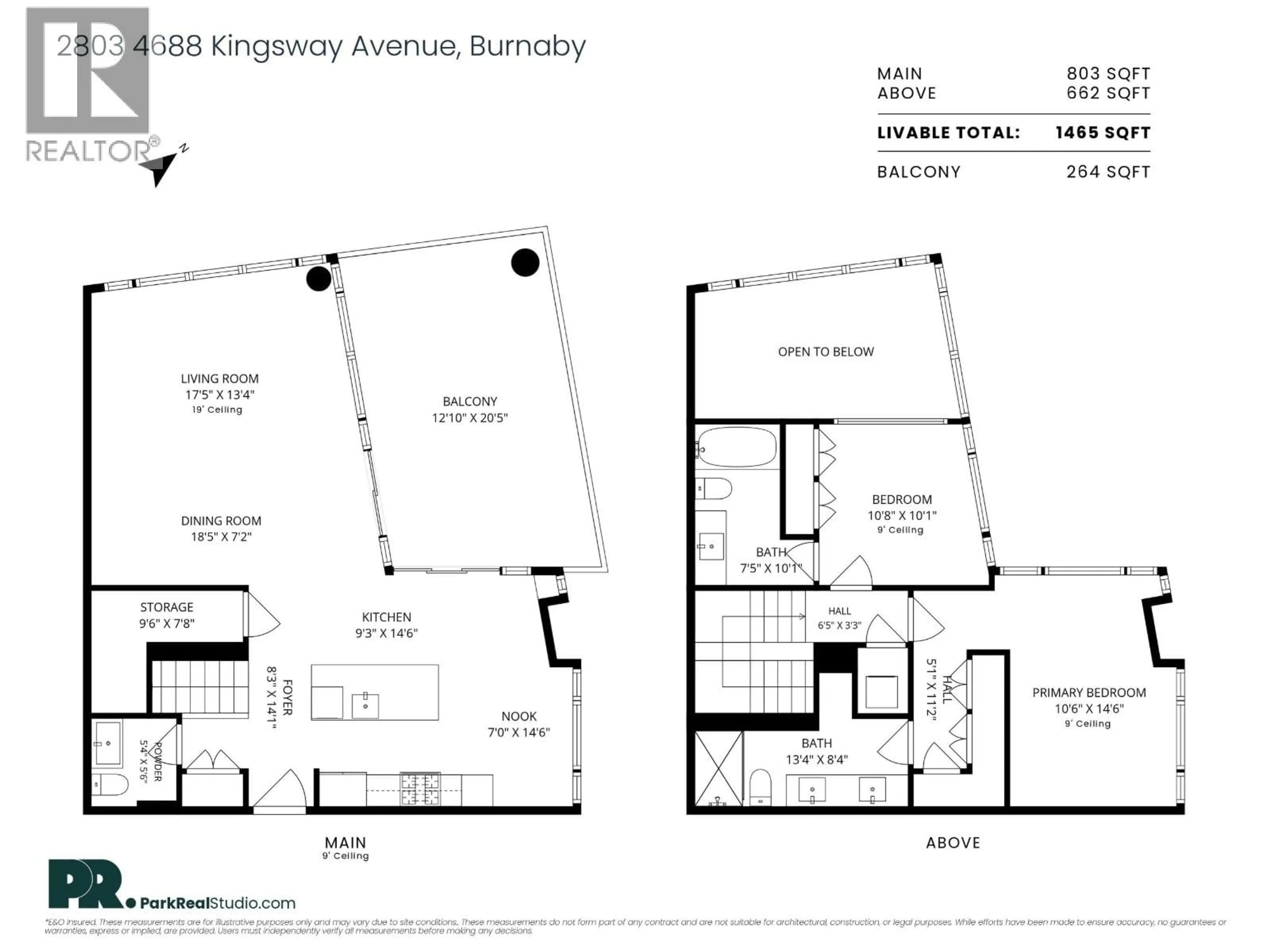 Floor plan for 2803 - 4688 KINGSWAY AVENUE, Burnaby British Columbia V5H0E9