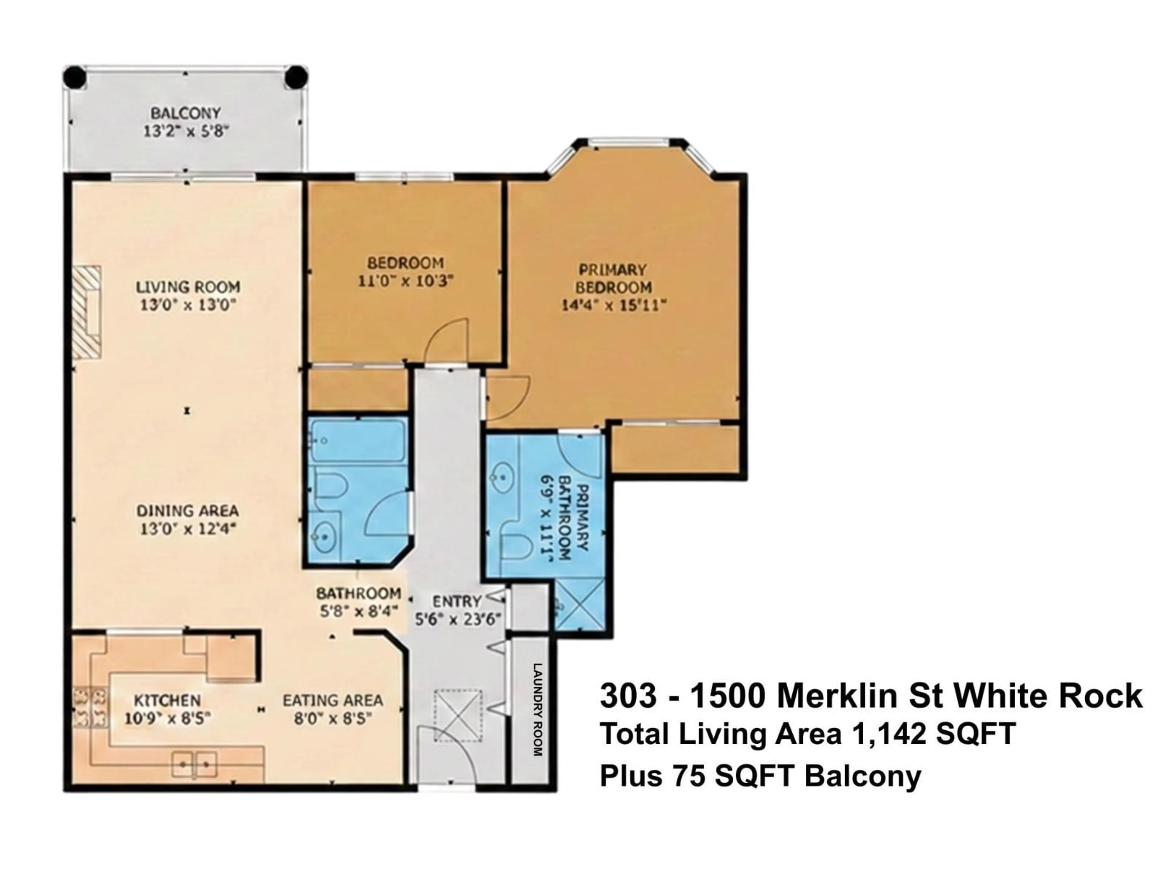 Floor plan for 303 - 1500 MERKLIN STREET, White Rock British Columbia V4B4C5