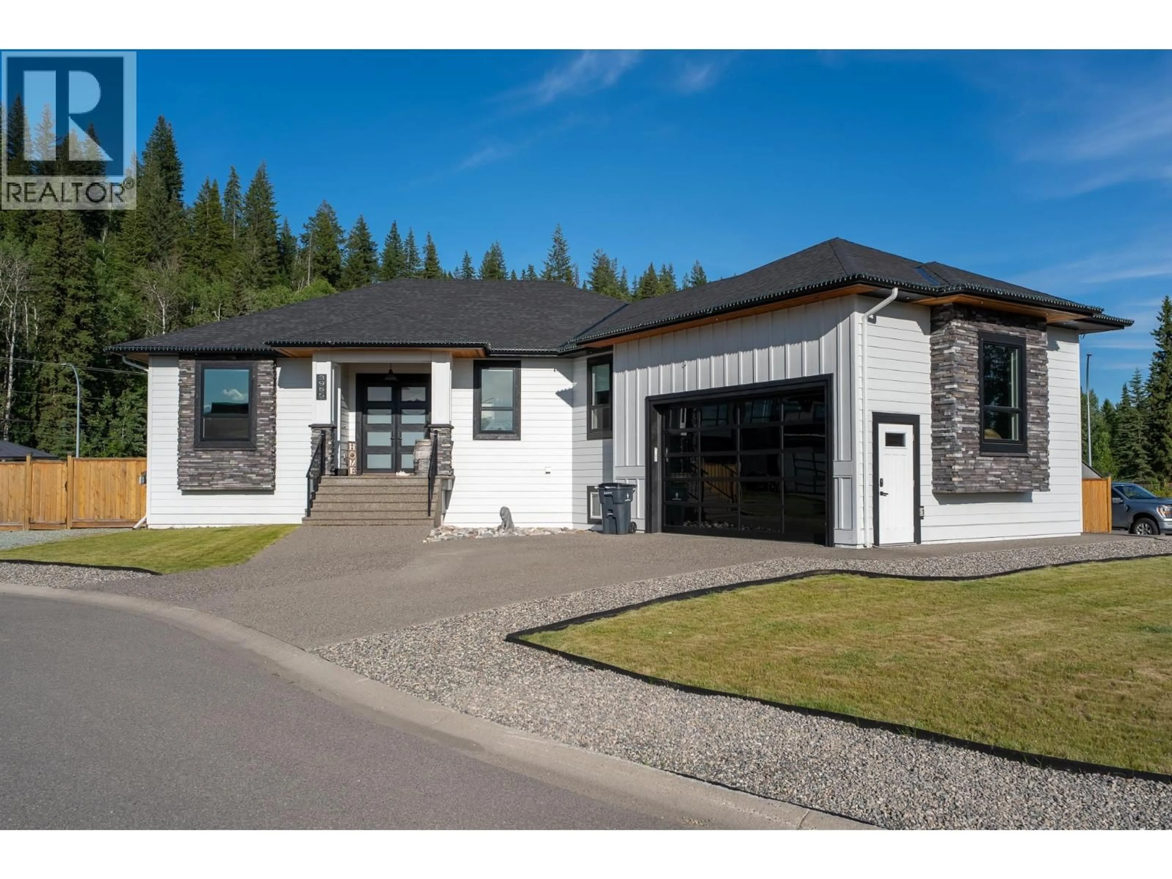 Home with vinyl exterior material, street for 3955 LARISA COURT, Prince George British Columbia V2K0B1