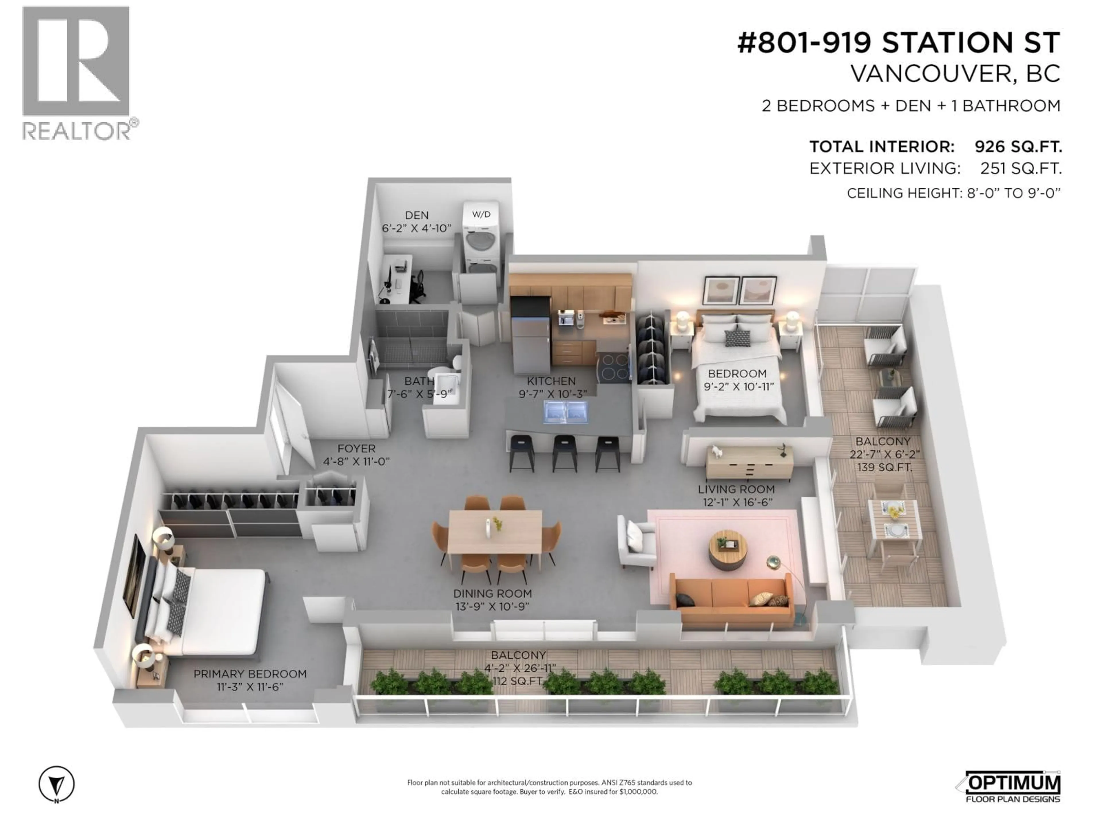 Floor plan for 801 - 919 STATION STREET, Vancouver British Columbia V6A4L9