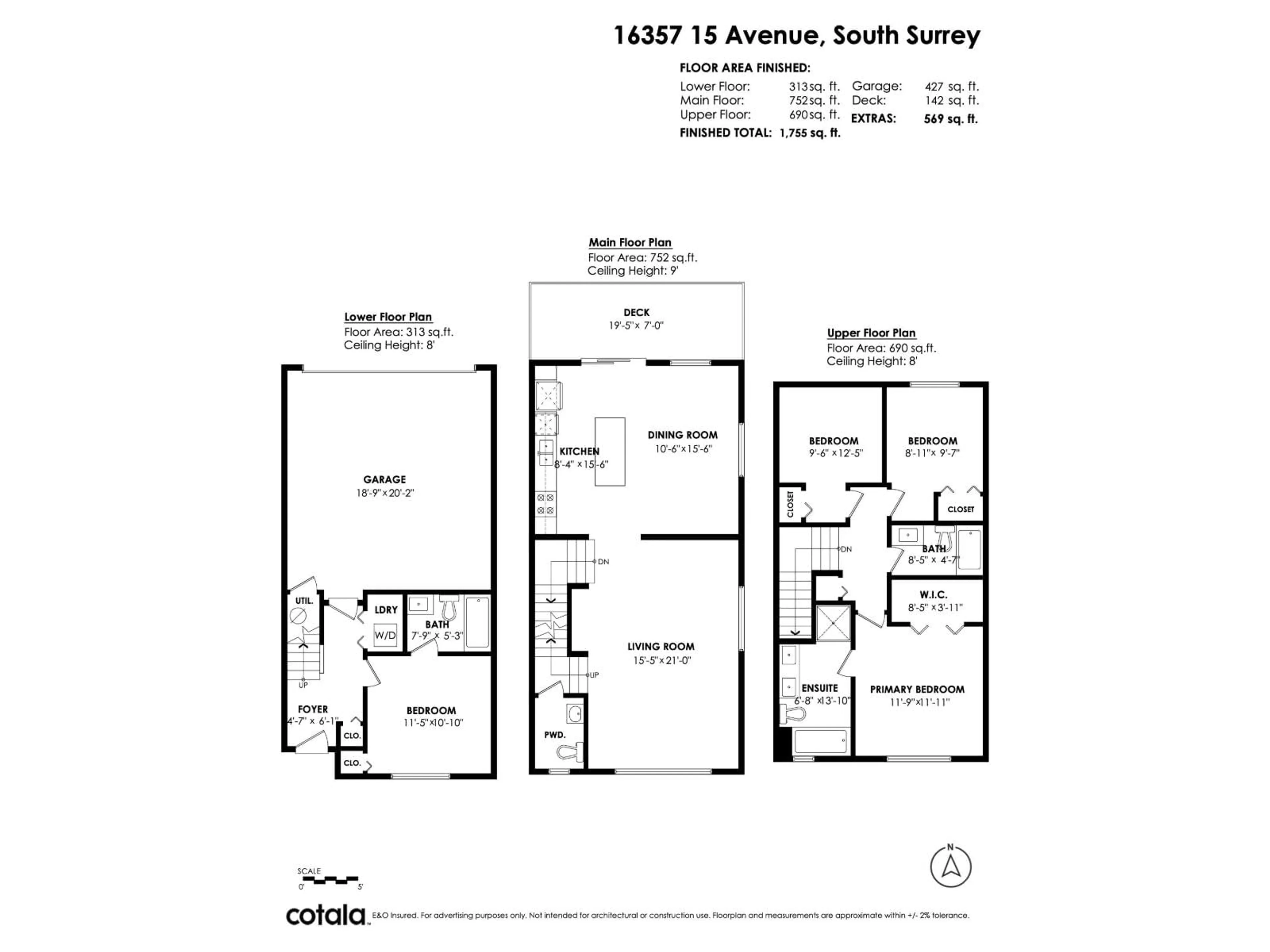 Floor plan for 7 - 16357 15 AVENUE, Surrey British Columbia V4A0C2