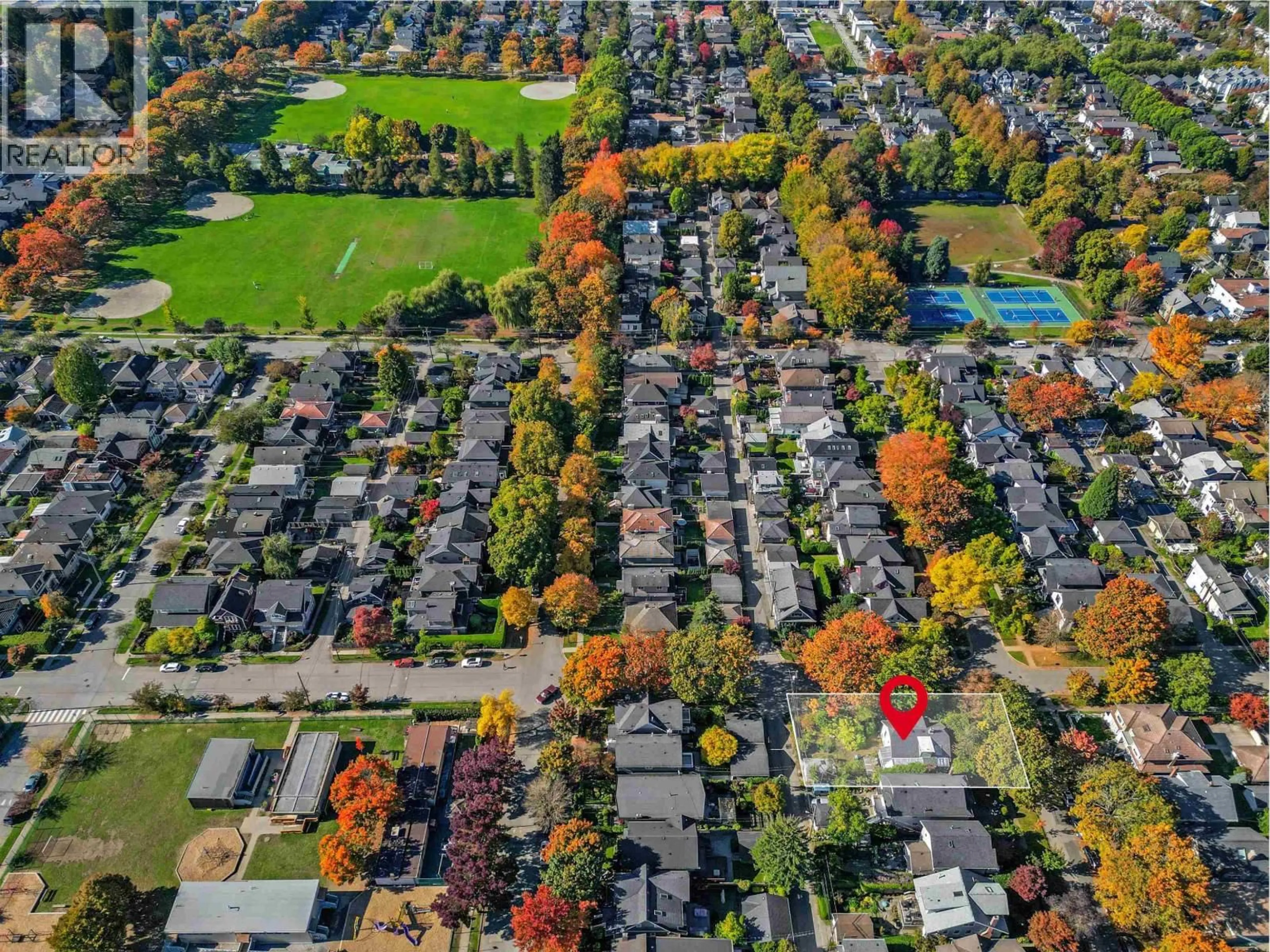 A pic from outside/outdoor area/front of a property/back of a property/a pic from drone, street for 3500 ASH STREET, Vancouver British Columbia V5Z3E7