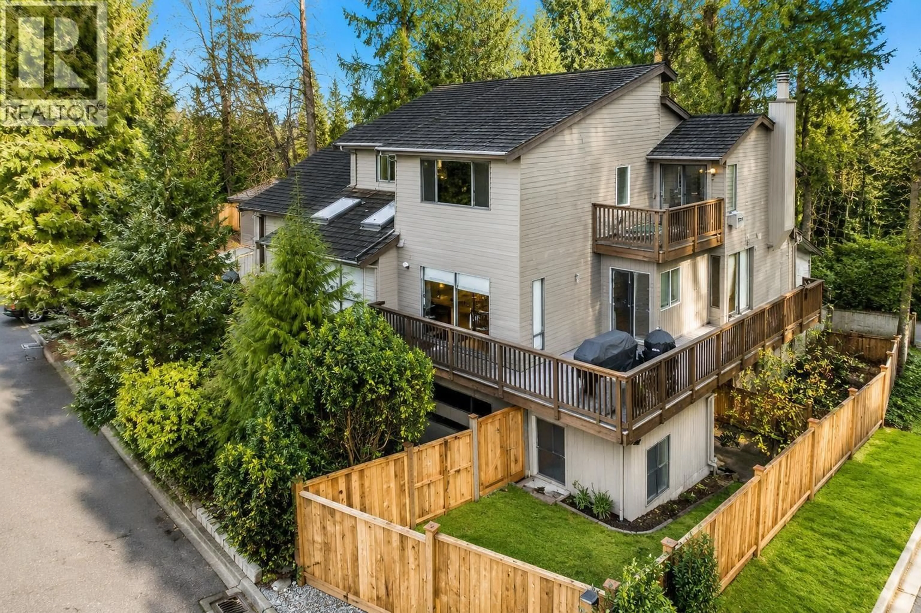 A pic from outside/outdoor area/front of a property/back of a property/a pic from drone, unknown for 5600 GROUSEWOODS PLACE, North Vancouver British Columbia V7R4T4