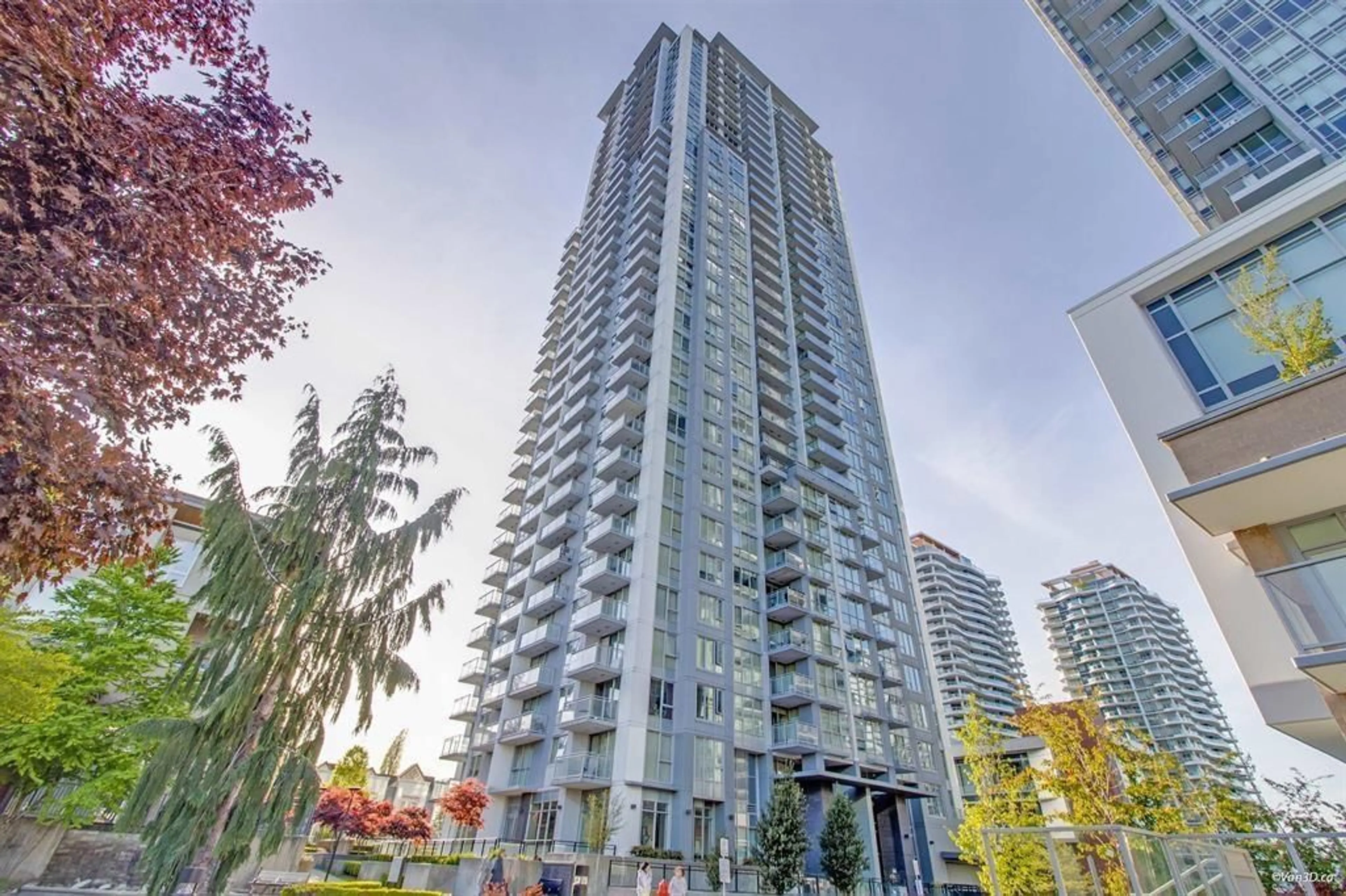 Patio, city buildings view from balcony for 3103 - 13325 102A AVENUE, Surrey British Columbia V3T0J5