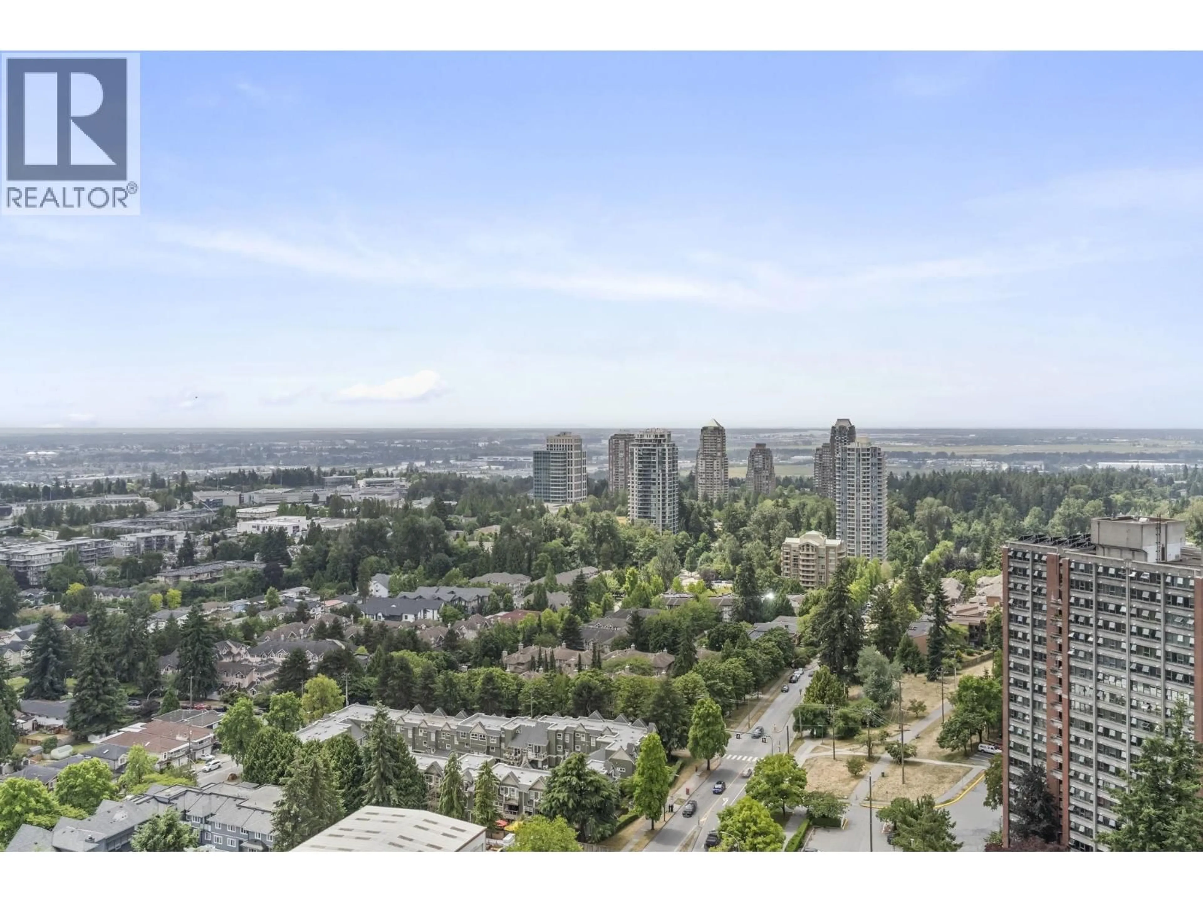 A pic from outside/outdoor area/front of a property/back of a property/a pic from drone, city buildings view from balcony for PH2 - 7328 ARCOLA STREET, Burnaby British Columbia V5E0A7