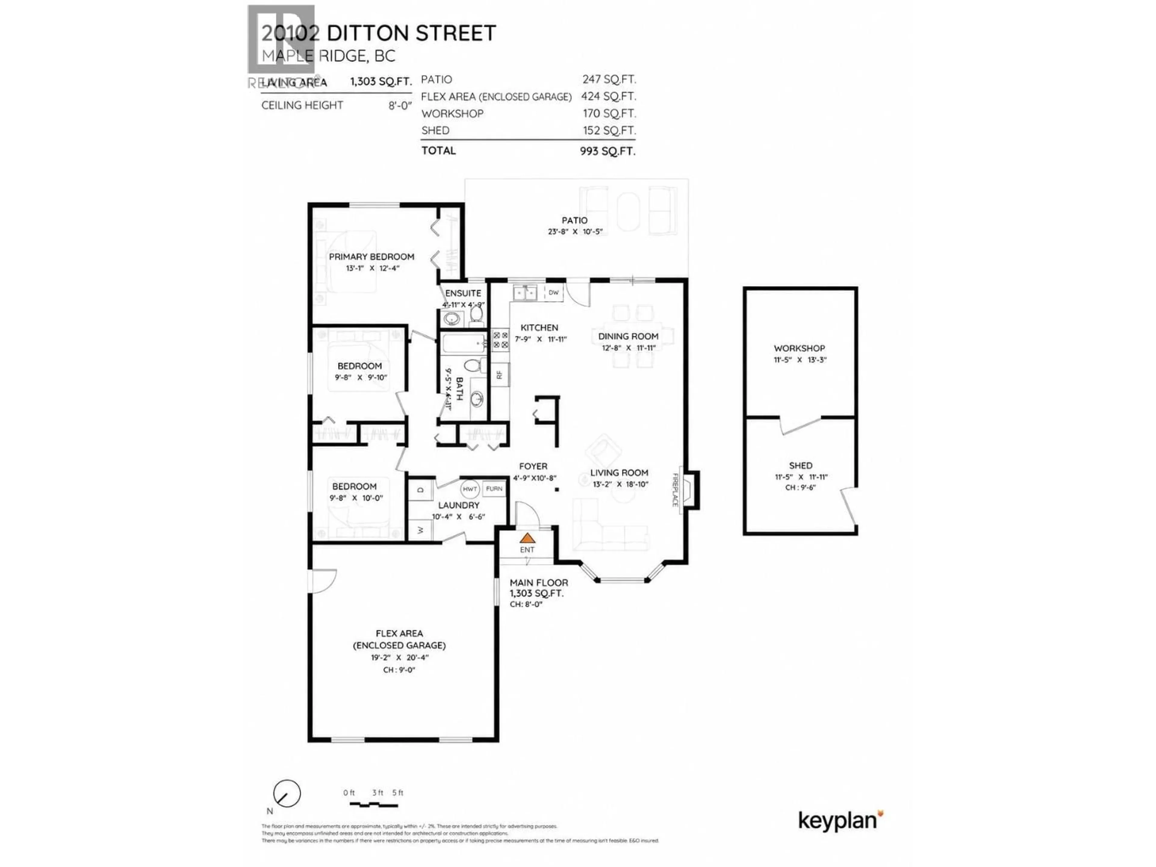Floor plan for 20102 DITTON STREET, Maple Ridge British Columbia V2X9H4