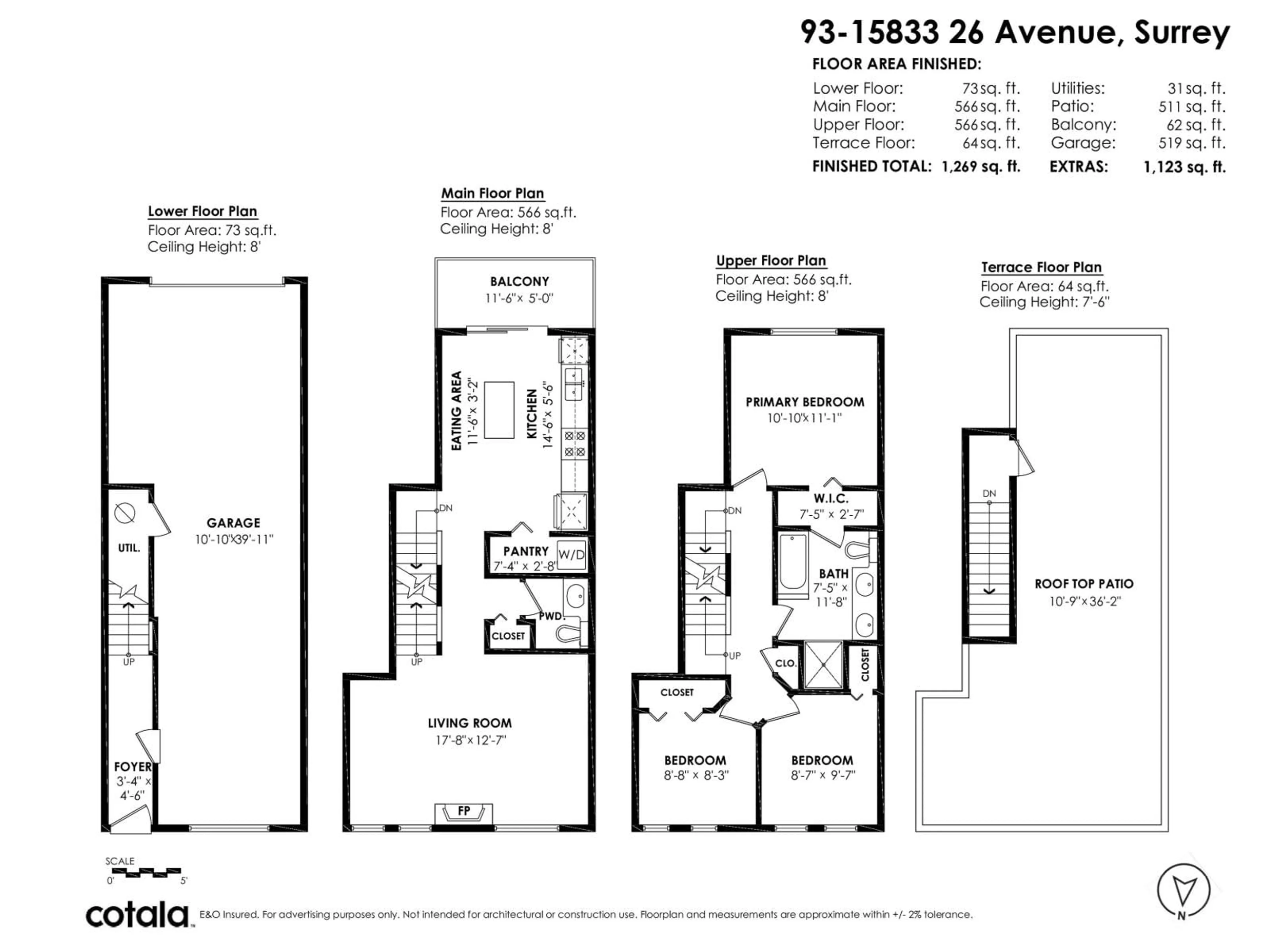 Floor plan for 93 - 15833 26 AVENUE, Surrey British Columbia V3Z2X5