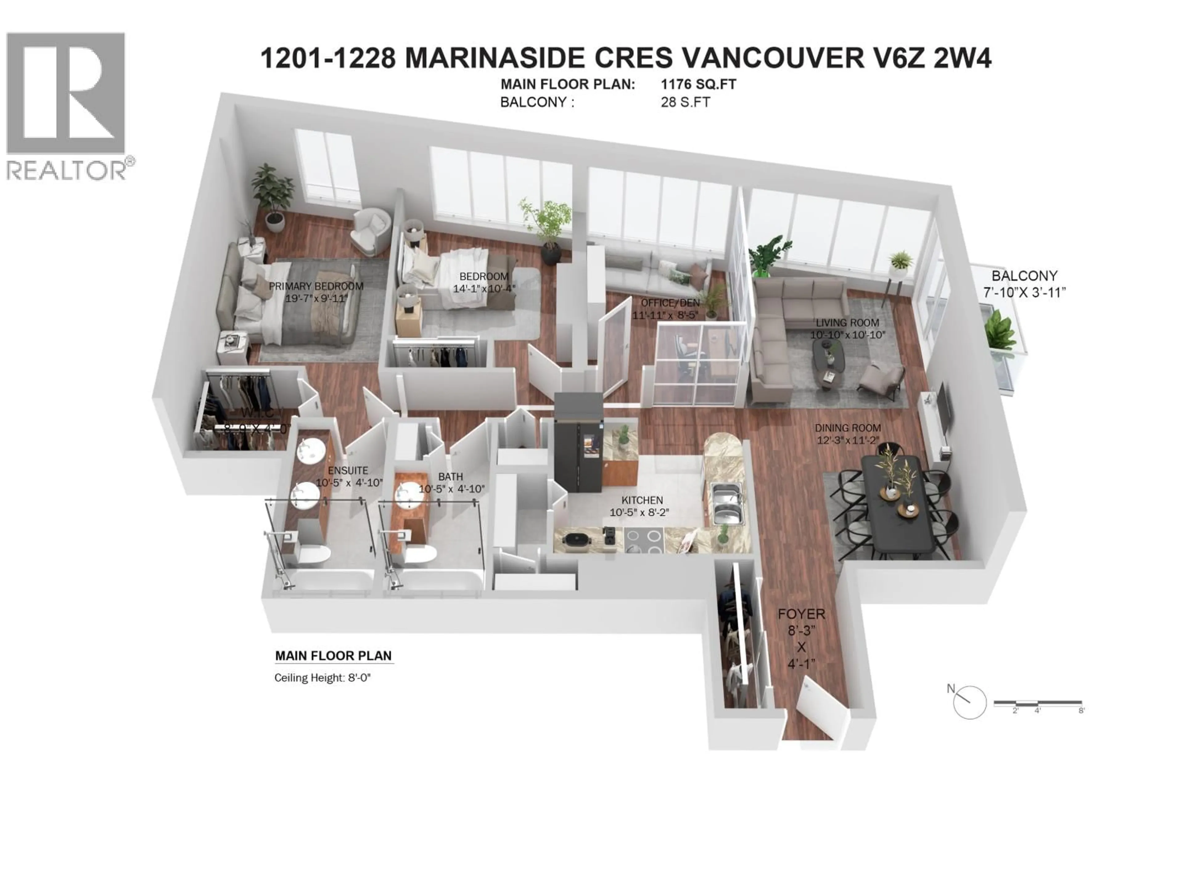 Floor plan for 1201 - 1228 MARINASIDE CRESCENT, Vancouver British Columbia V6Z2W4