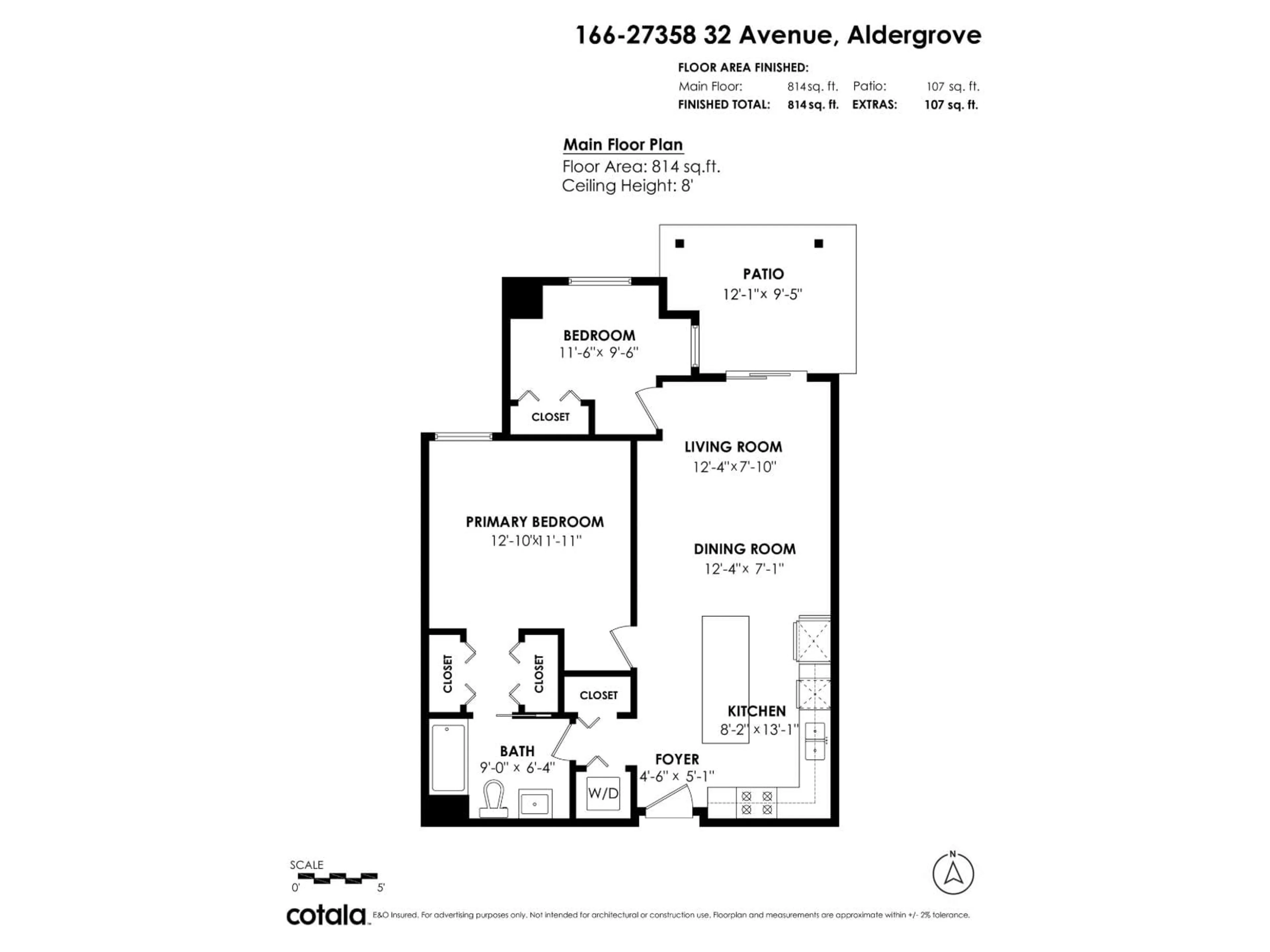 Floor plan for 166 - 27358 32 AVENUE, Langley British Columbia V4W3M5