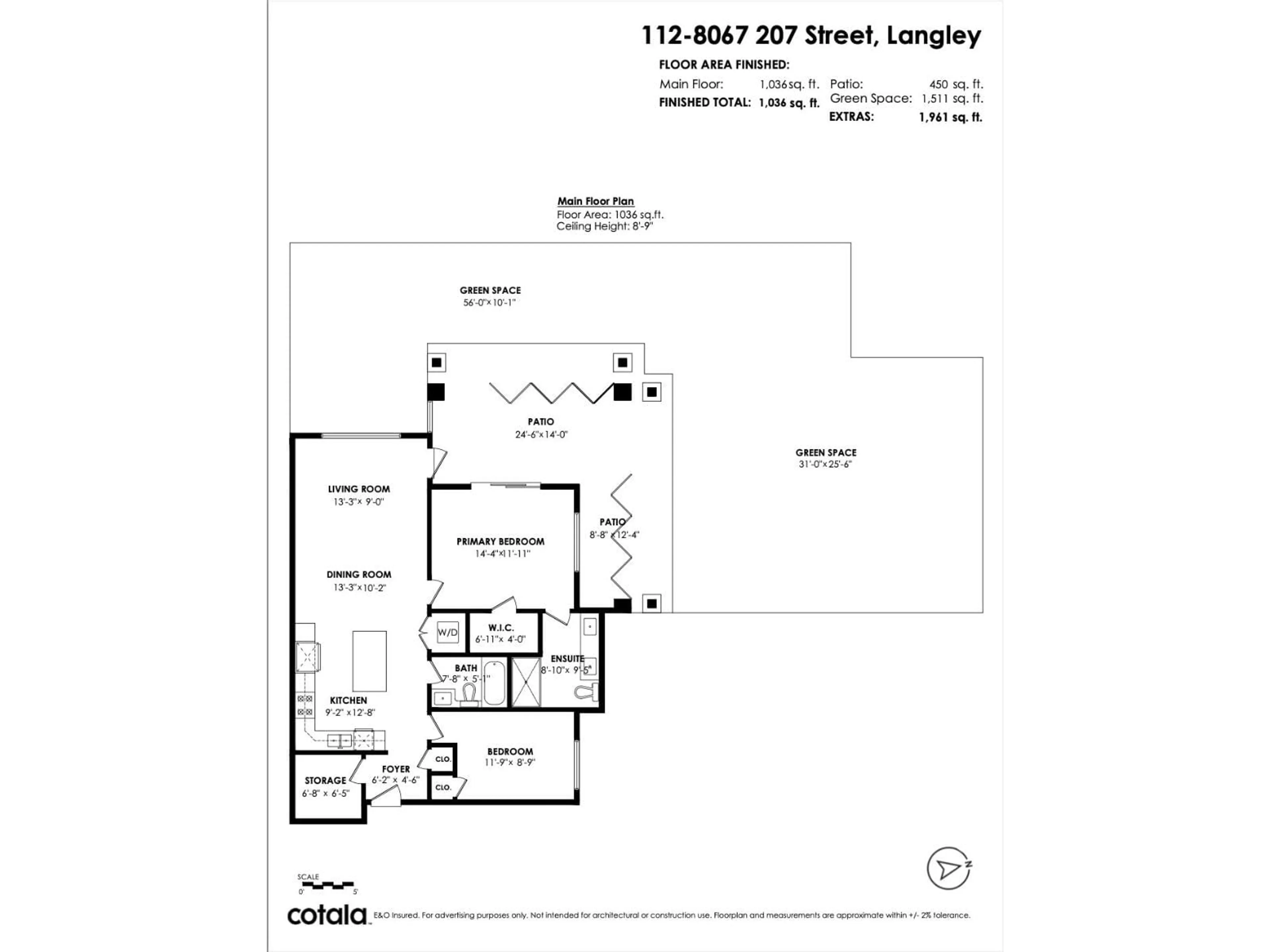 Floor plan for 112 - 8067 207 STREET, Langley British Columbia V2Y0N9