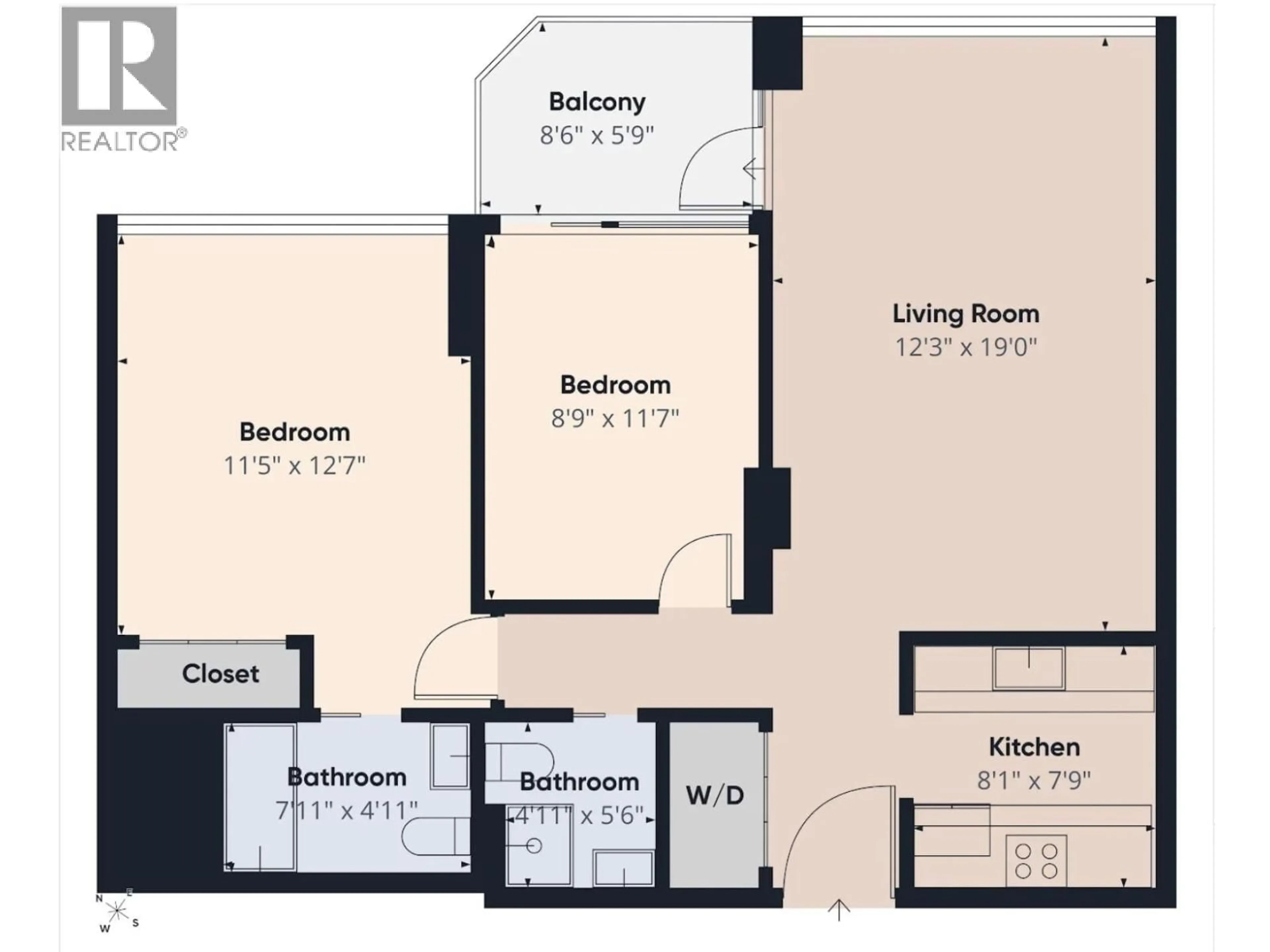 Floor plan for 1007 - 9633 MANCHESTER DRIVE, Burnaby British Columbia V3N4Y9