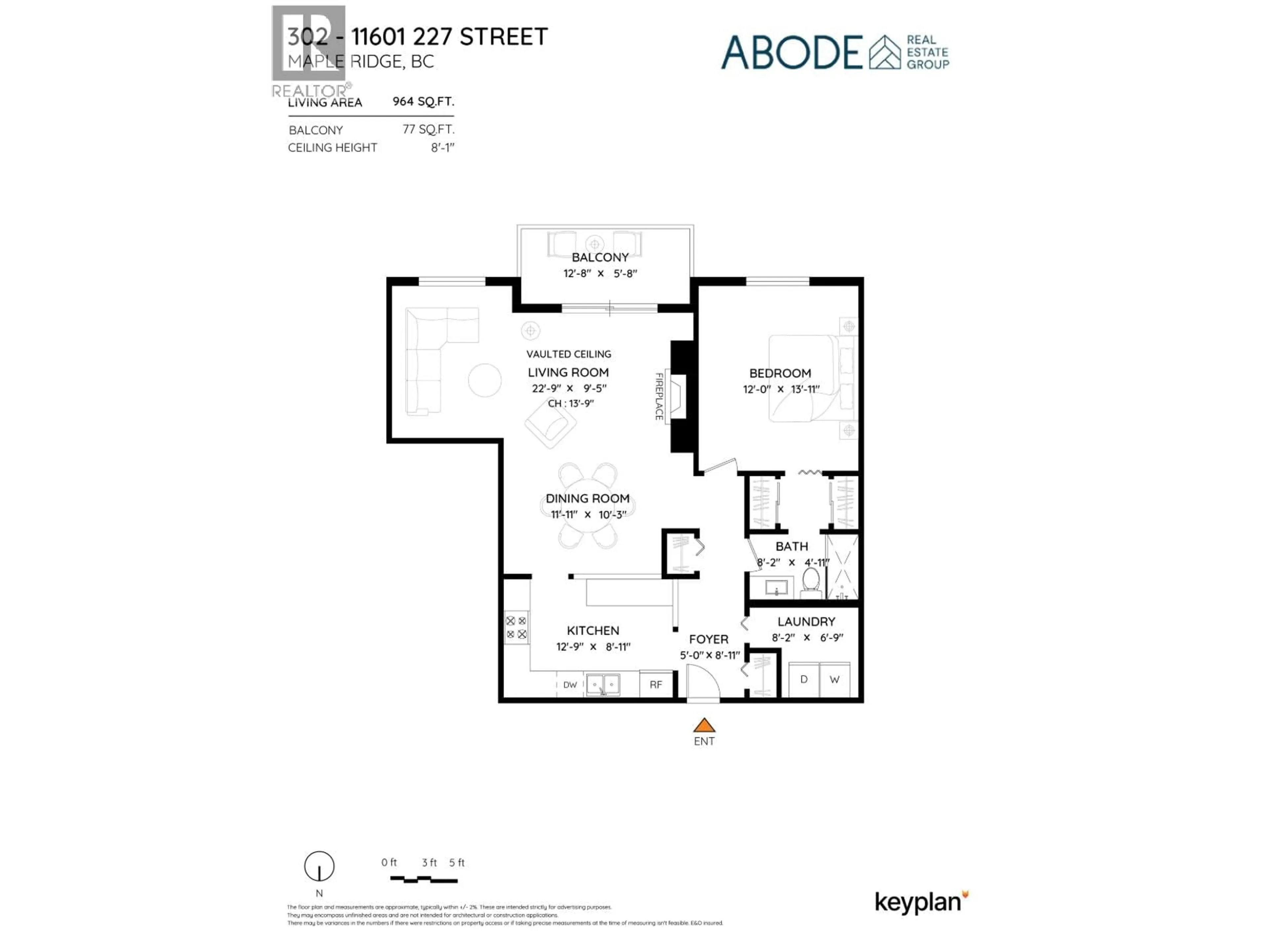 Floor plan for 302 - 11601 227 STREET, Maple Ridge British Columbia V2X0J7