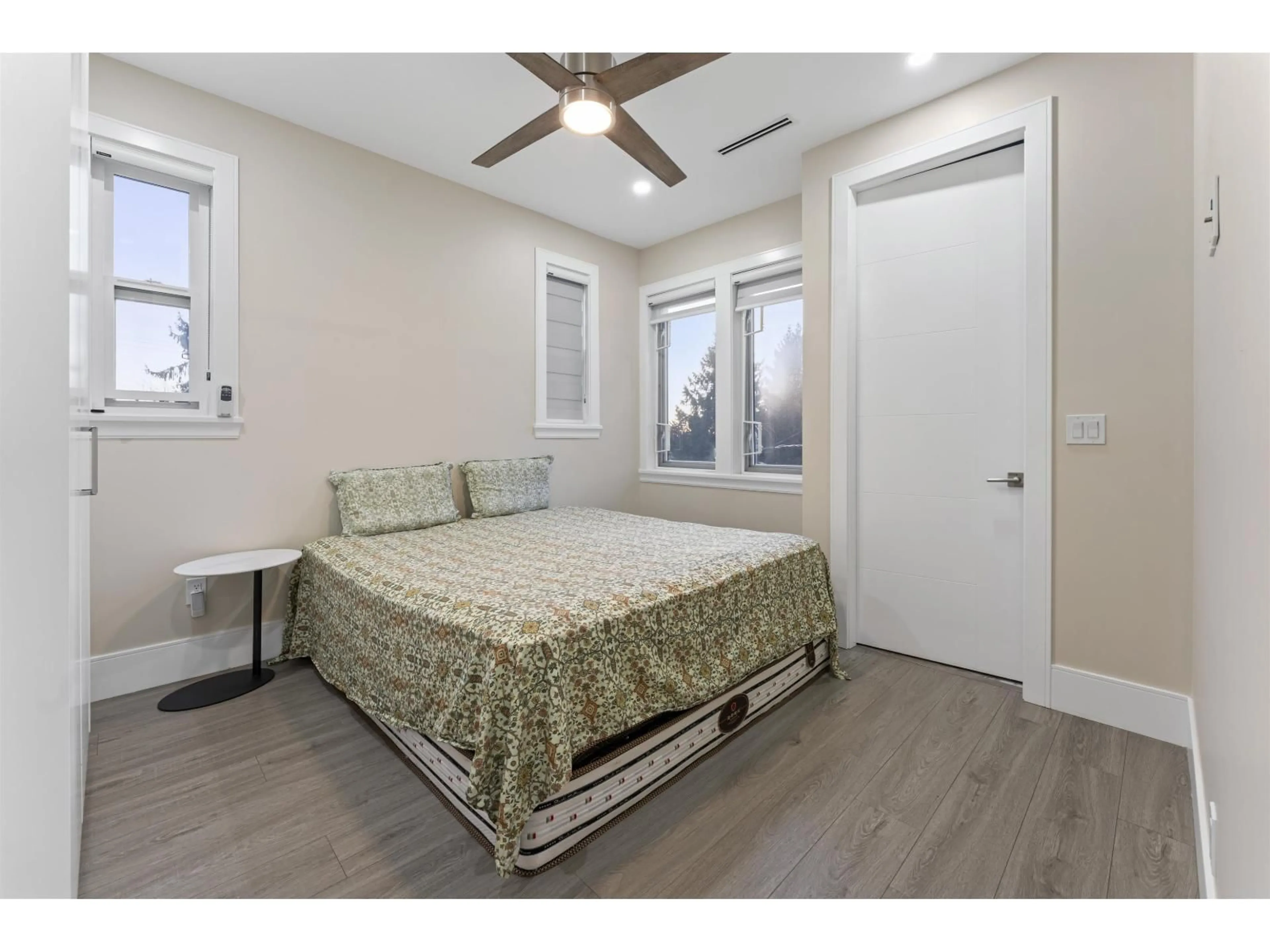 Bedroom with bed, wood/laminate floor for 8020 114 STREET, Delta British Columbia V4C5H6