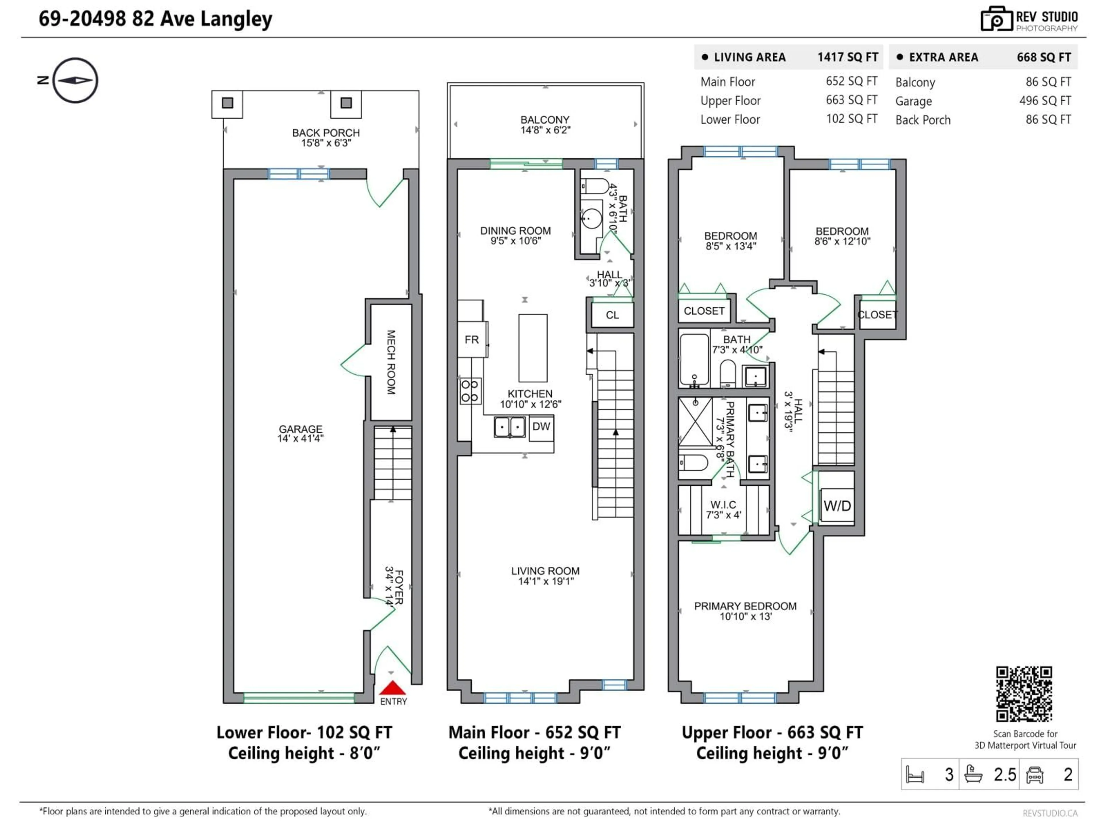 Floor plan for 69 - 20498 82 AVENUE, Langley British Columbia V2Y0V1