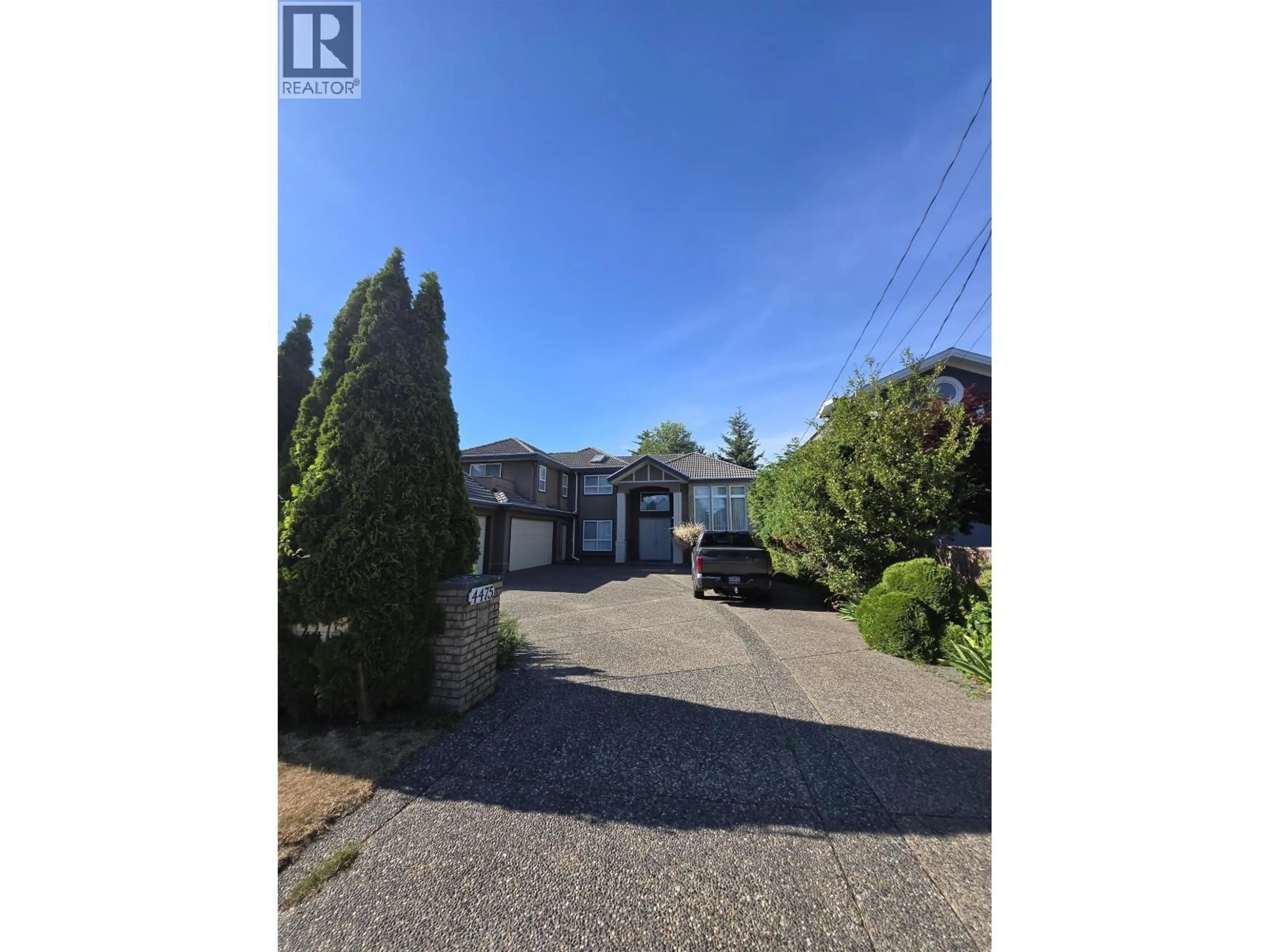 A pic from outside/outdoor area/front of a property/back of a property/a pic from drone, street for 4475 STEVESTON HIGHWAY, Richmond British Columbia V7E2K4