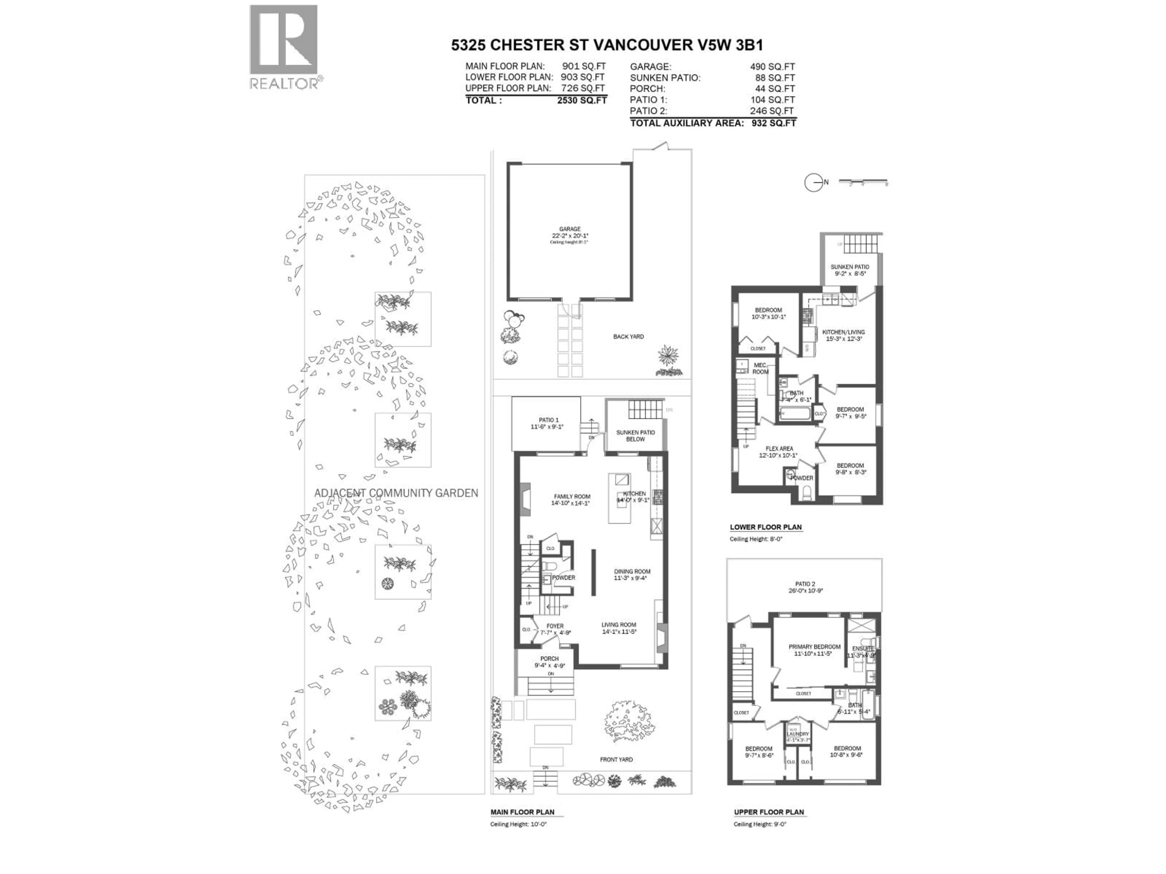 Floor plan for 5325 CHESTER STREET, Vancouver British Columbia V5W3B1