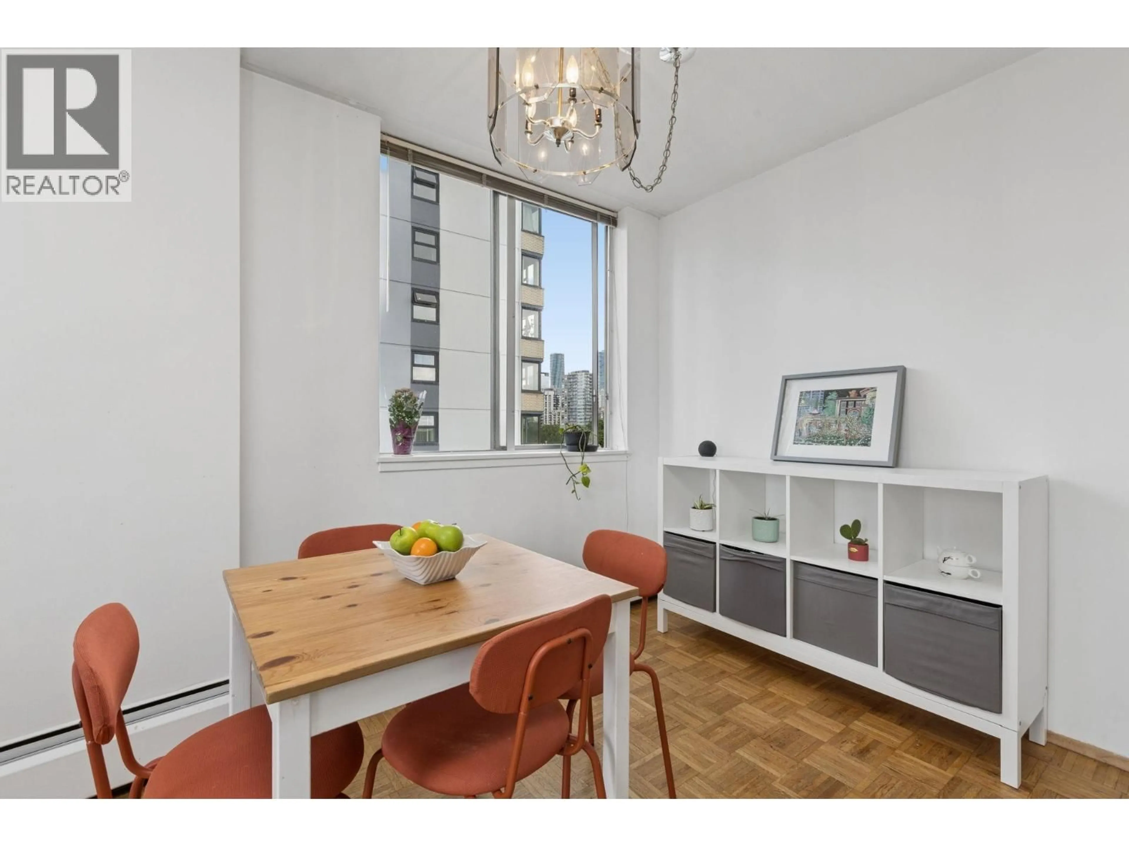 Dining room, wood/laminate floor for 1004 - 1251 CARDERO STREET, Vancouver British Columbia V6G2H9