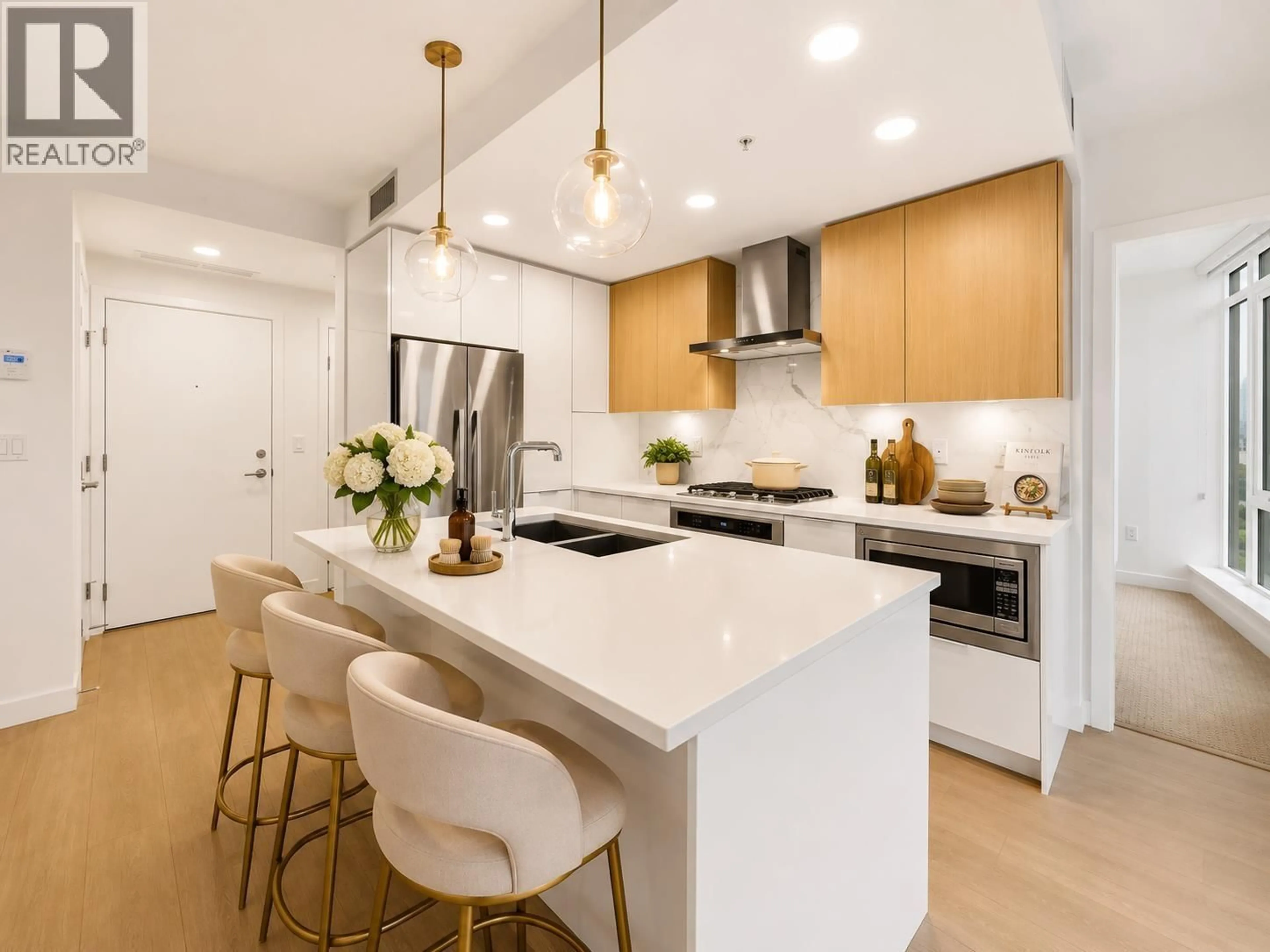 Open concept kitchen, unknown for 407 - 7769 PARK CRESCENT, Burnaby British Columbia V3N0J7