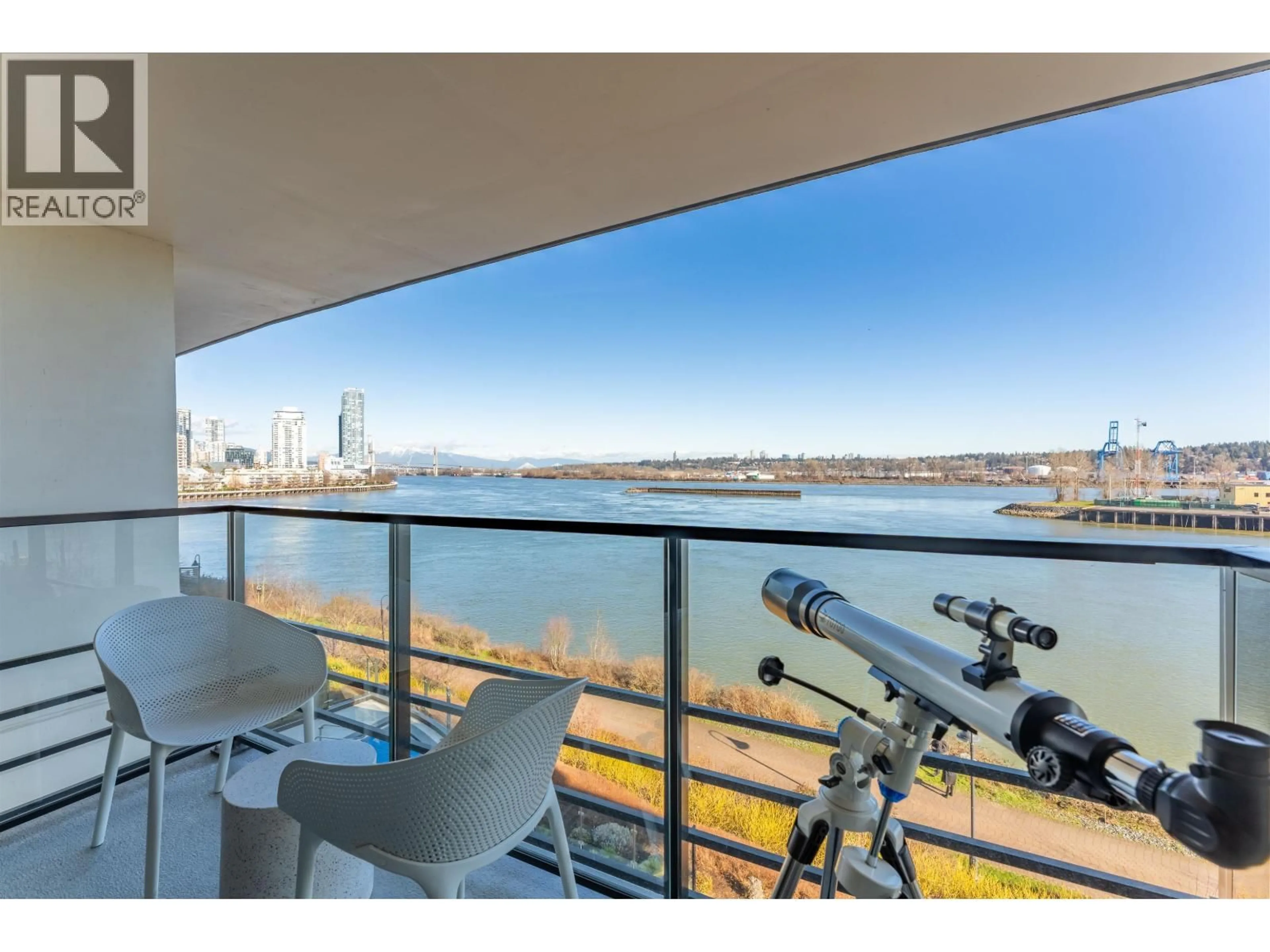 Balcony in the apartment, water/lake/river/ocean view for TH509 - 210 SALTER STREET, New Westminster British Columbia V3M0J9