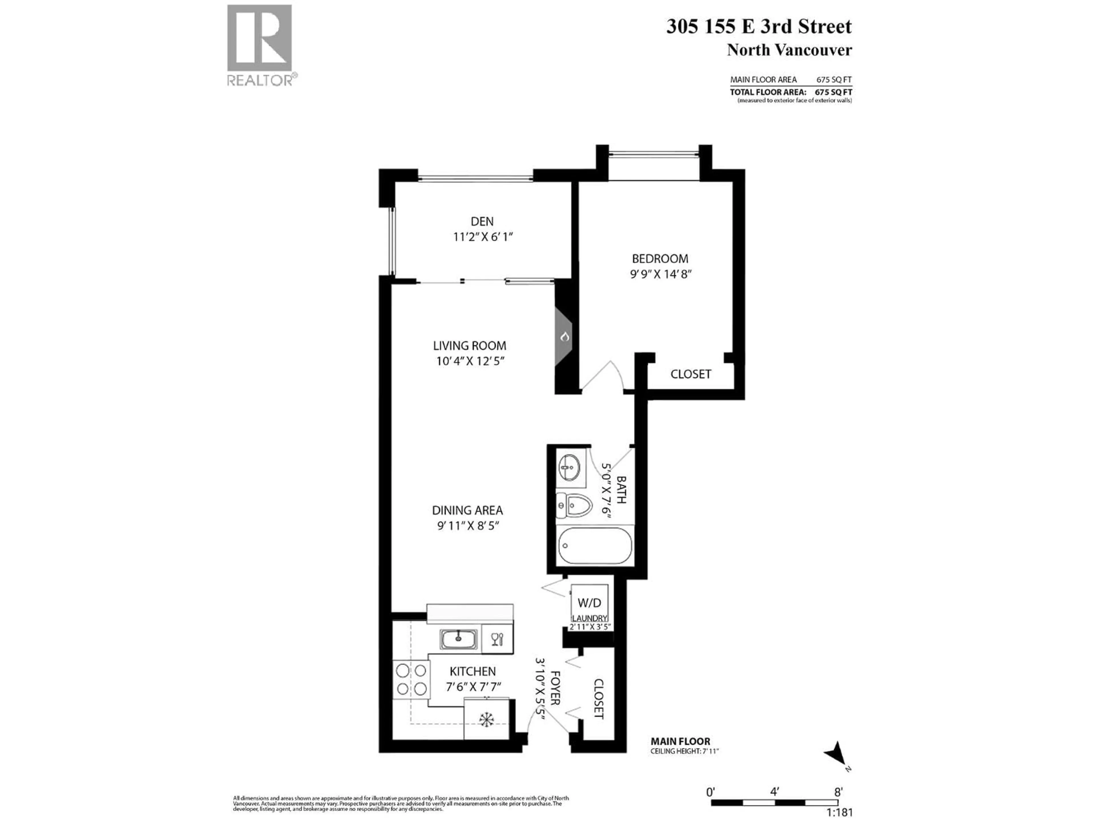 Floor plan for 305 - 155 3RD STREET, North Vancouver British Columbia V7L1E5