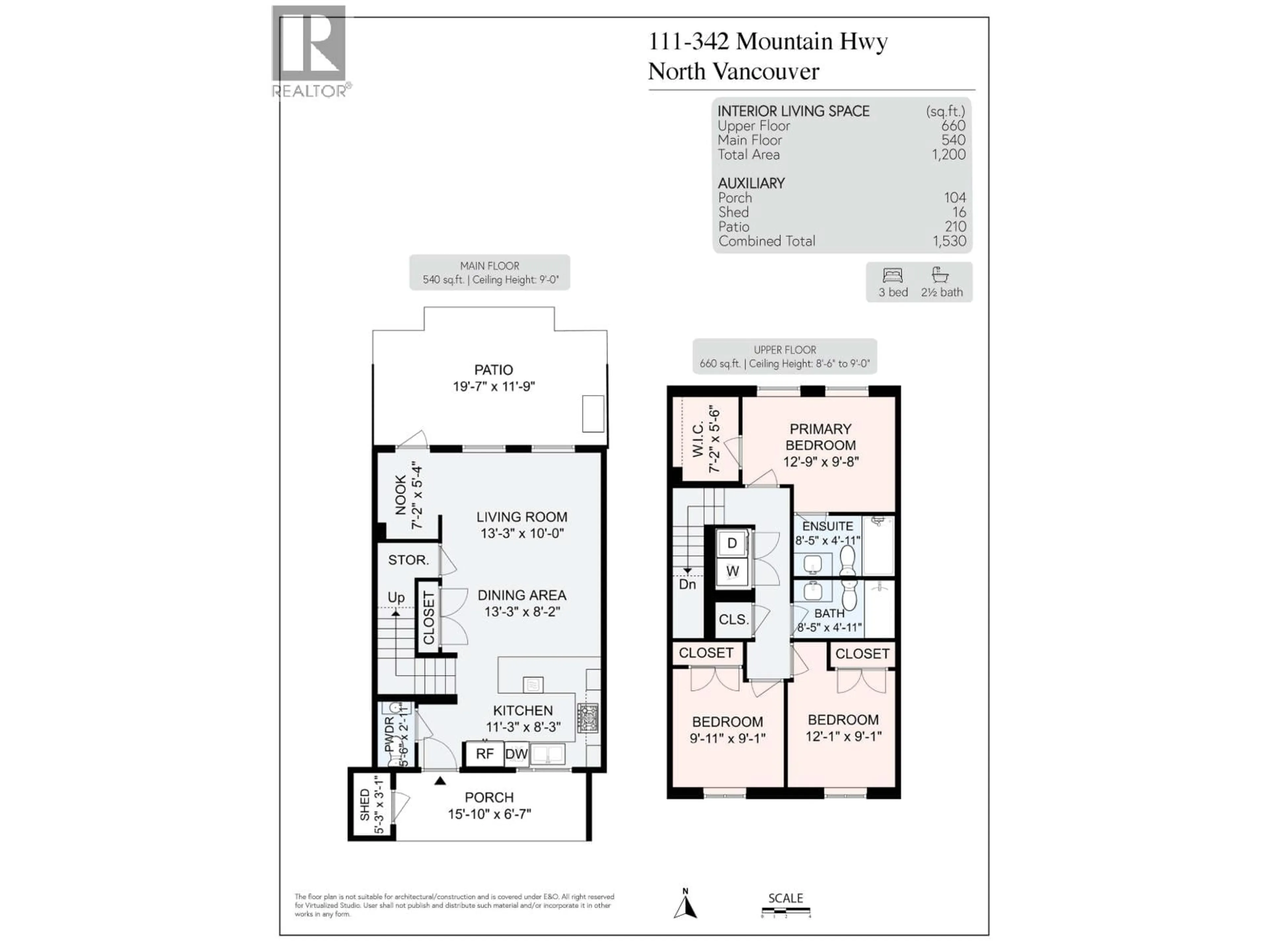 Floor plan for 111 - 342 MOUNTAIN HIGHWAY, North Vancouver British Columbia V7J2K8