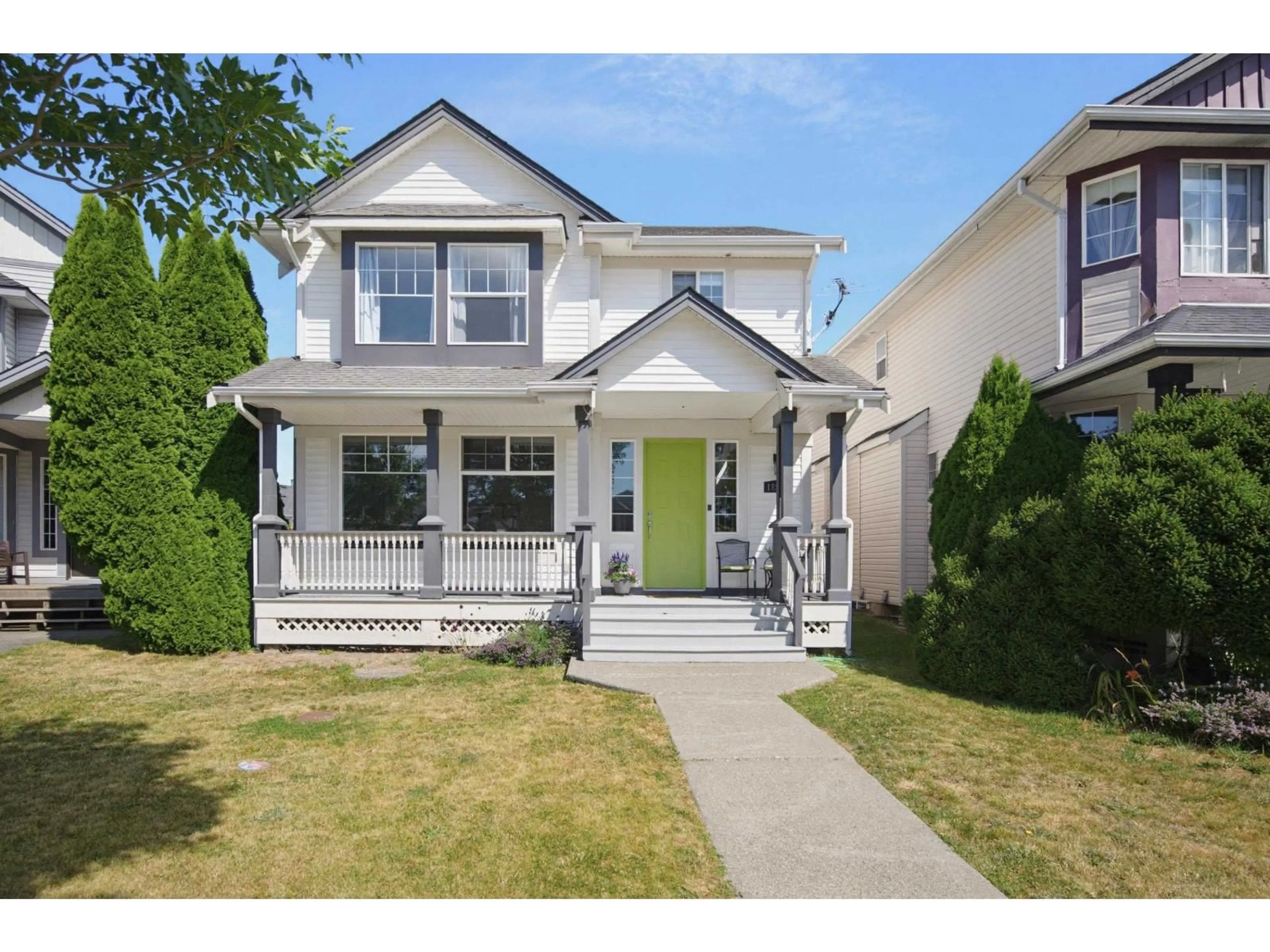 Home with vinyl exterior material, street for 18503 64B AVENUE, Surrey British Columbia V3S8S8