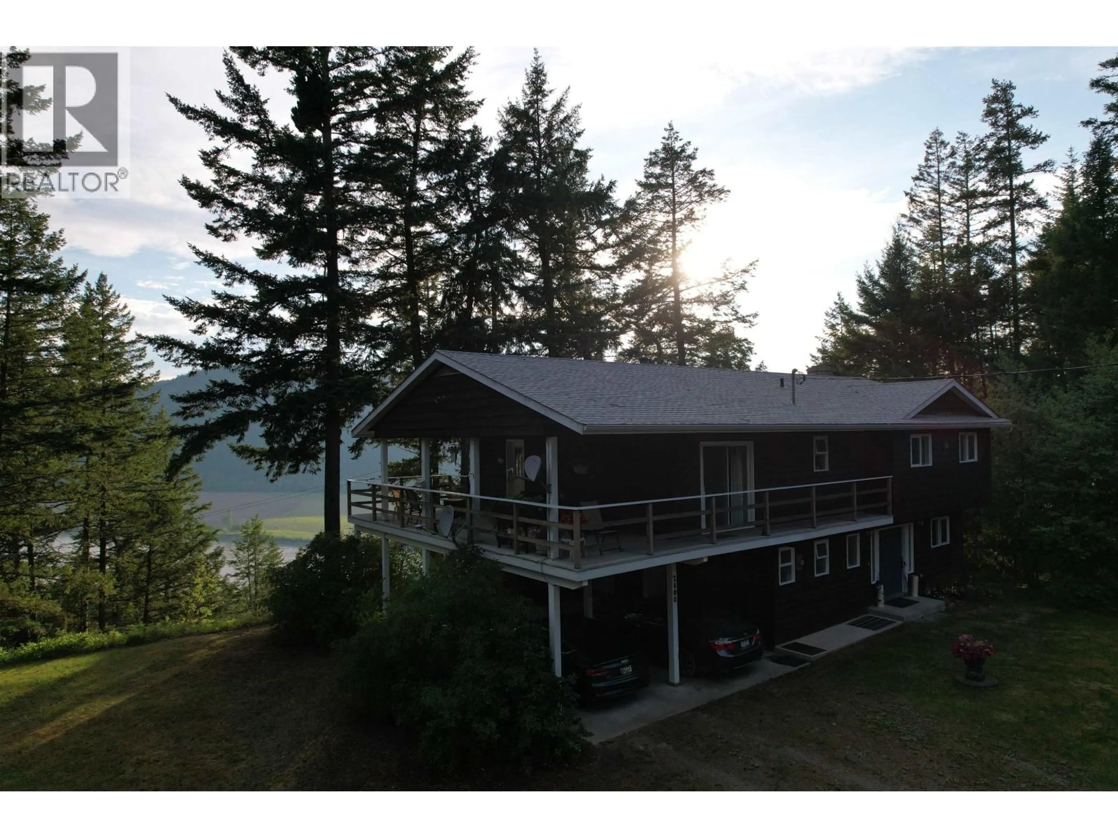 A pic from outside/outdoor area/front of a property/back of a property/a pic from drone, water/lake/river/ocean view for 2400 ARNOLDUS ROAD, Quesnel British Columbia V2J6L2