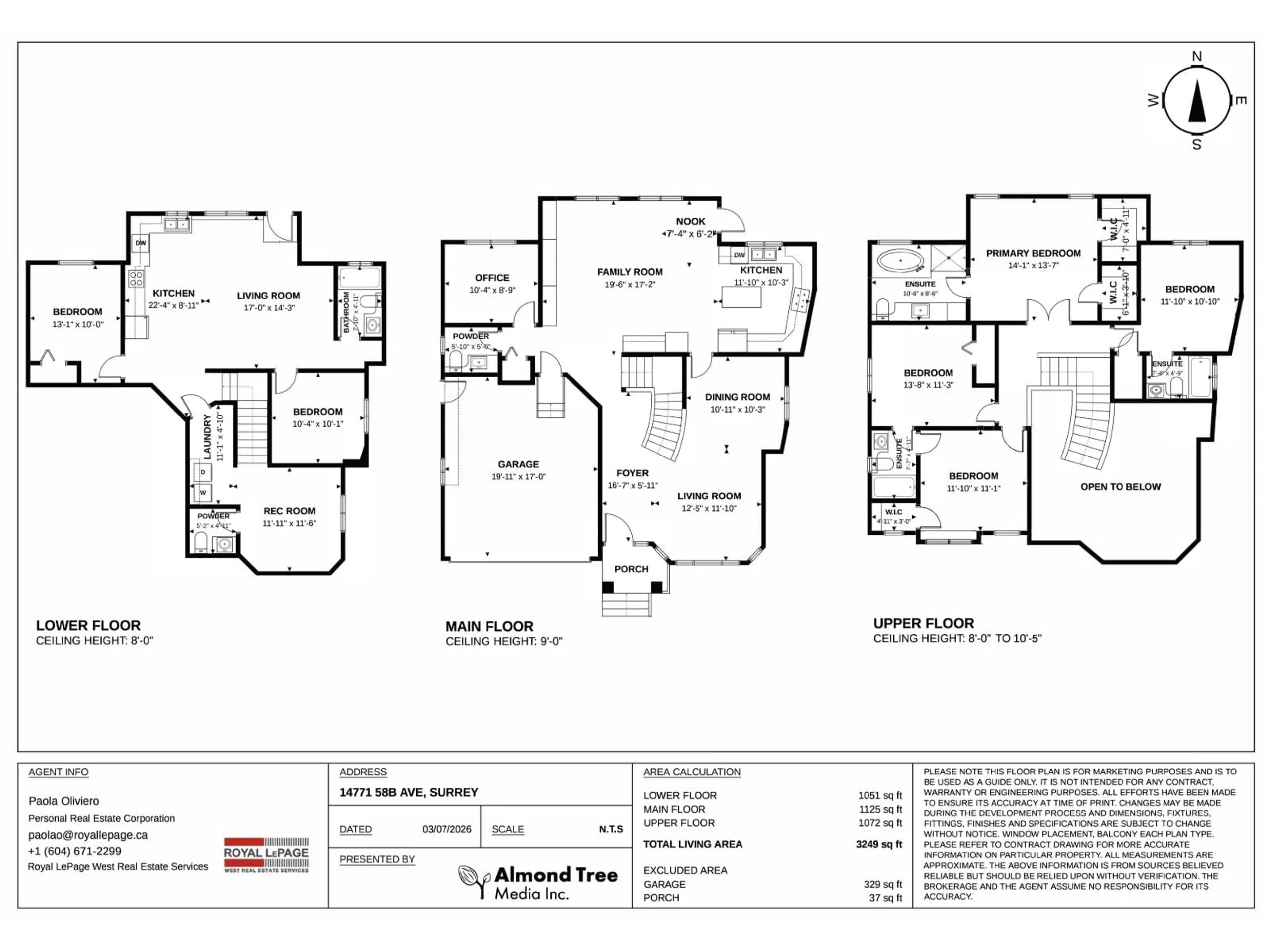 Floor plan for 14771 58B AVENUE, Surrey British Columbia V3S8H2