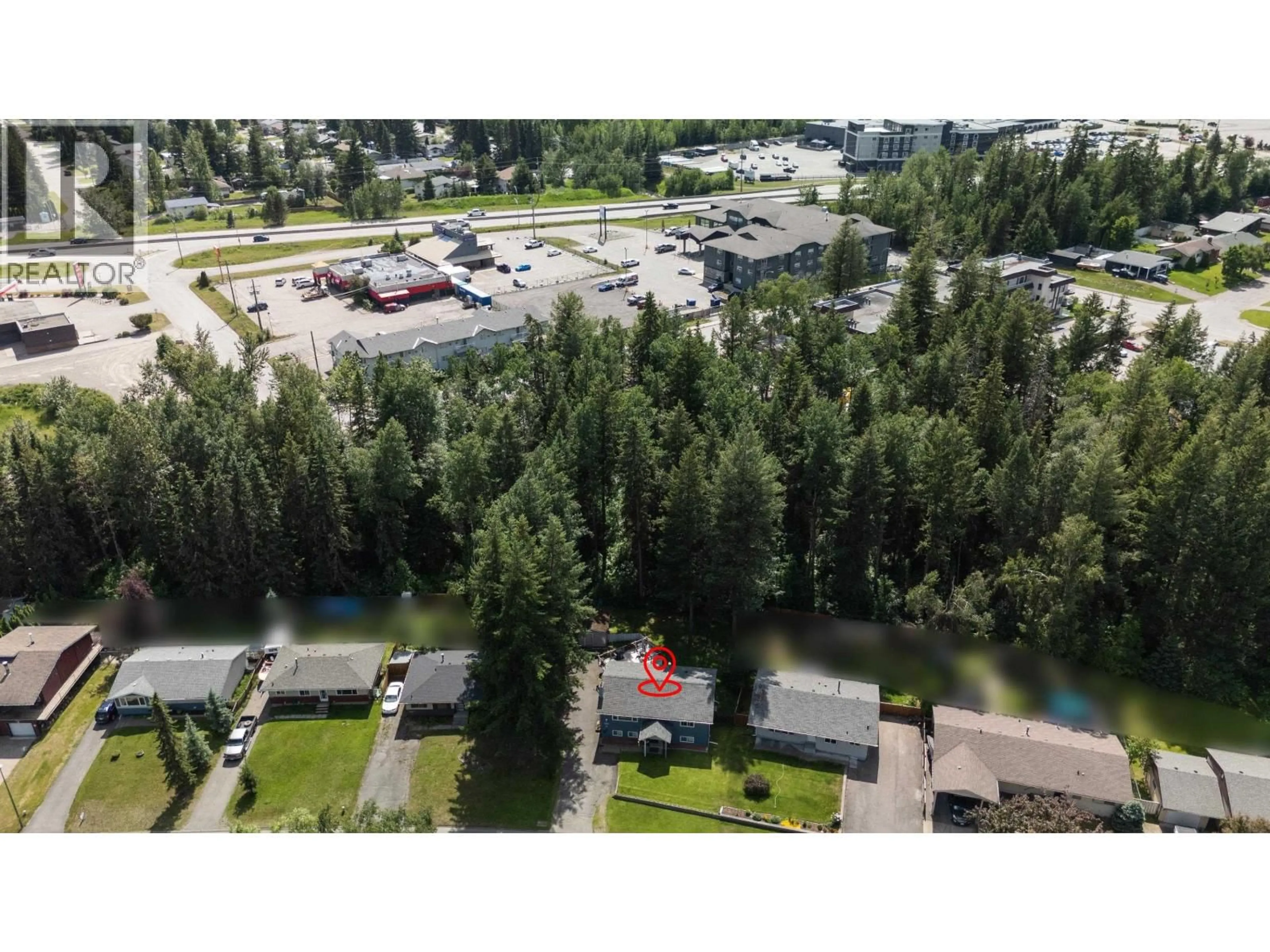 A pic from outside/outdoor area/front of a property/back of a property/a pic from drone, water/lake/river/ocean view for 1601 PEARSON AVENUE, Prince George British Columbia V2L4K7