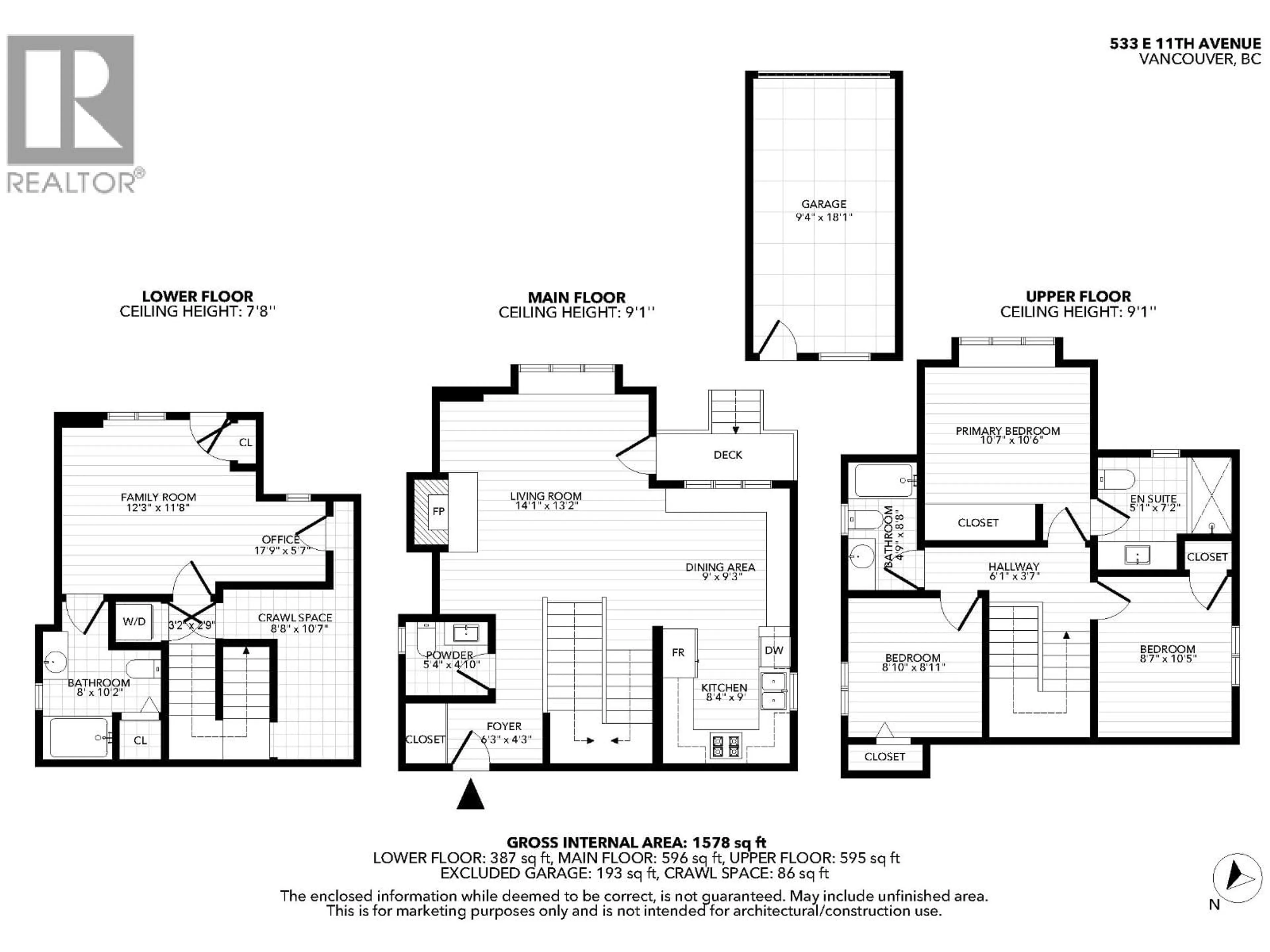 Floor plan for 533 11TH AVENUE, Vancouver British Columbia V5T2E1