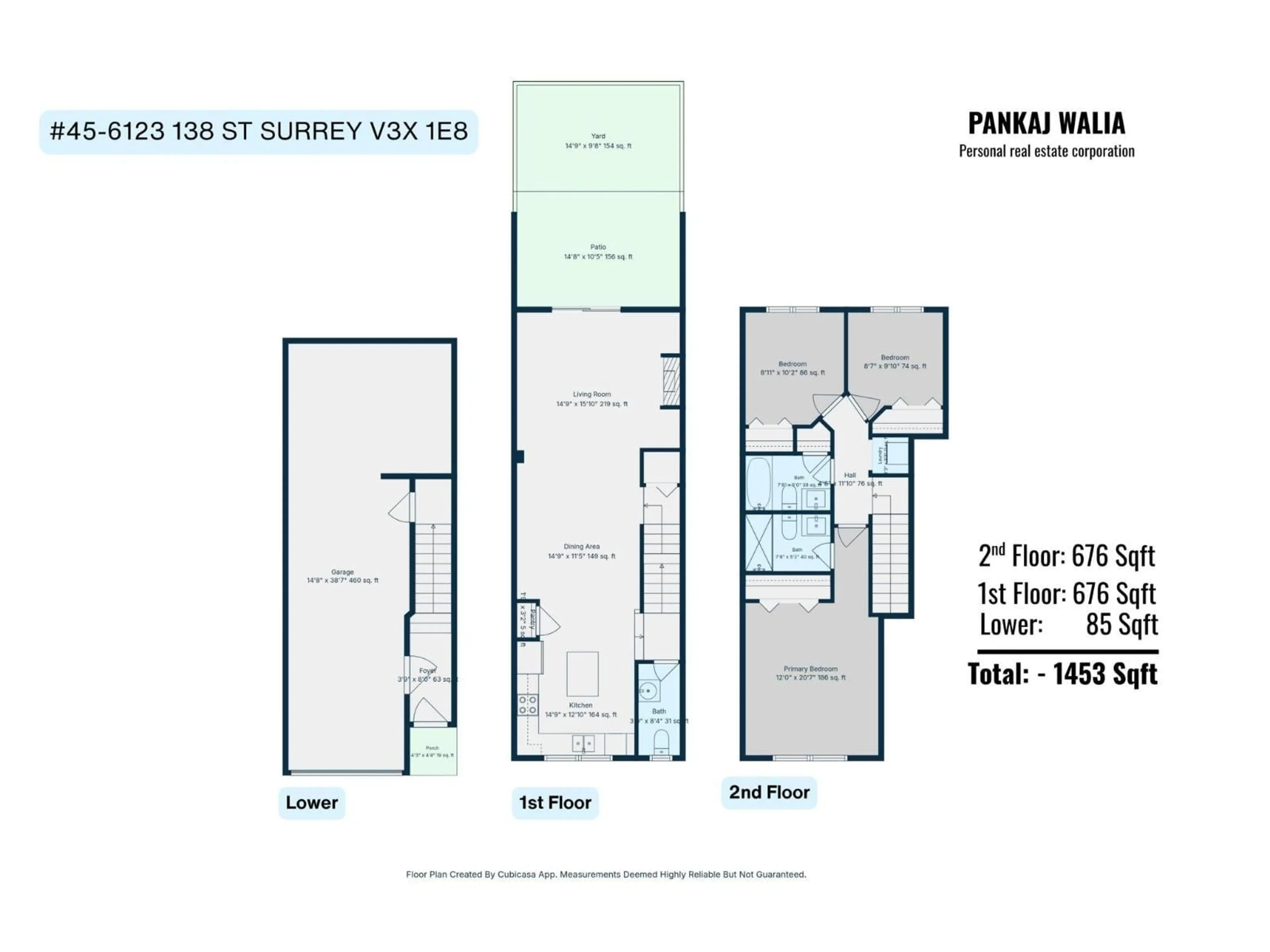 Floor plan for 45 - 6123 138 STREET, Surrey British Columbia V3X1E8