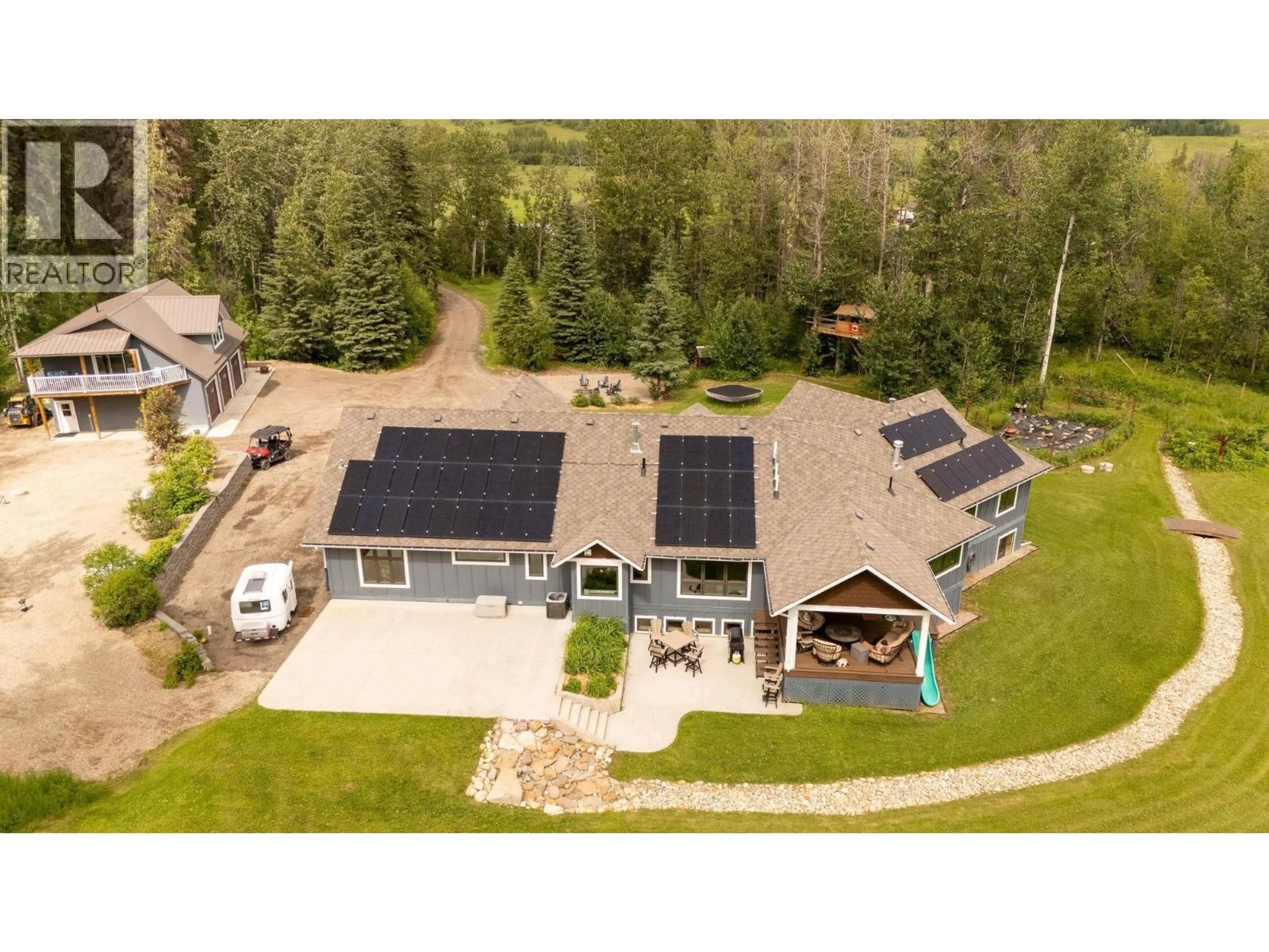 A pic from outside/outdoor area/front of a property/back of a property/a pic from drone, building for 13351 TEA CREEK ESTATES ROAD, Charlie Lake British Columbia V0C1H0
