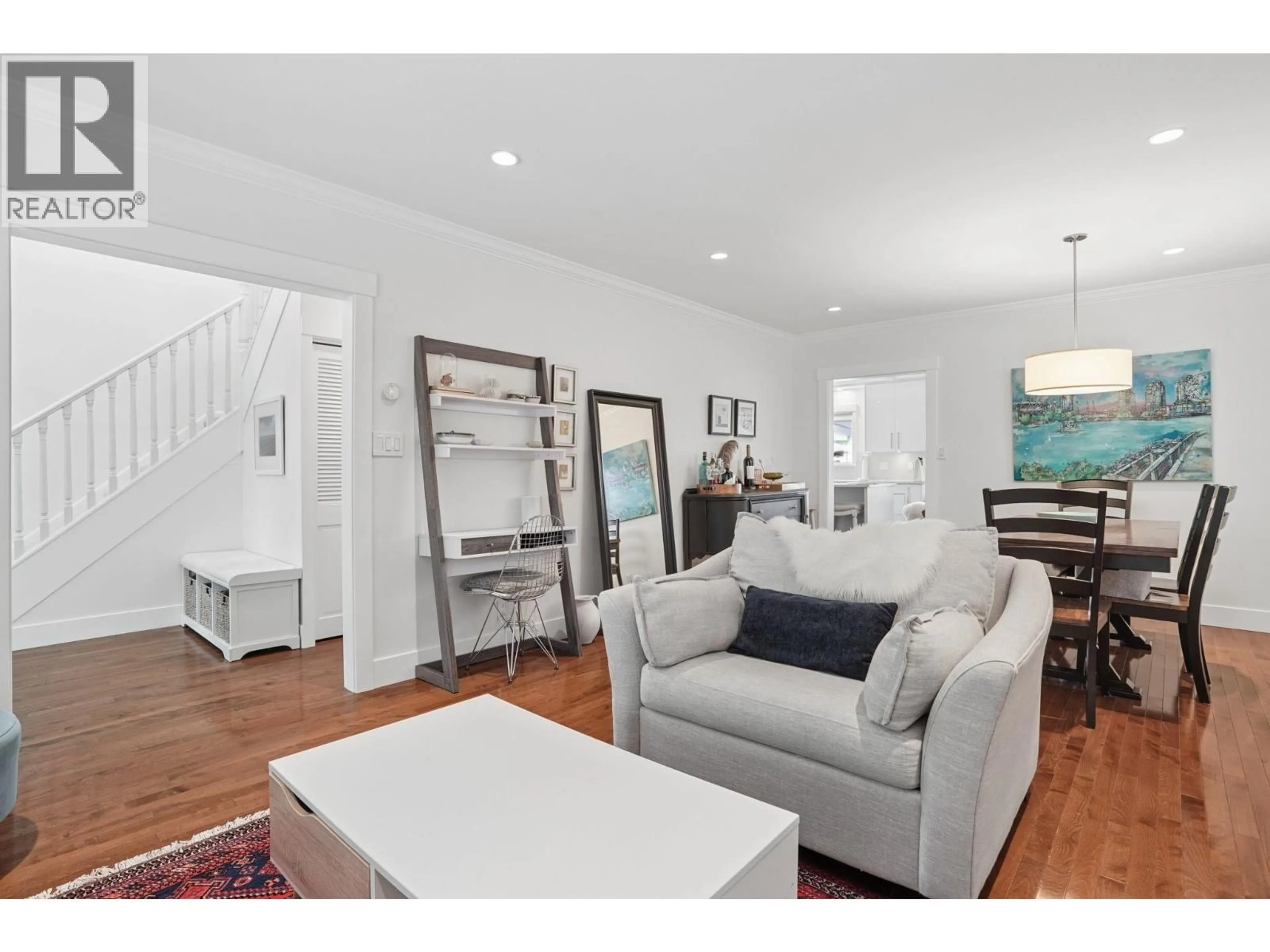 Living room with furniture, wood/laminate floor for 3349 W 14TH AVENUE, Vancouver British Columbia V6R2V9