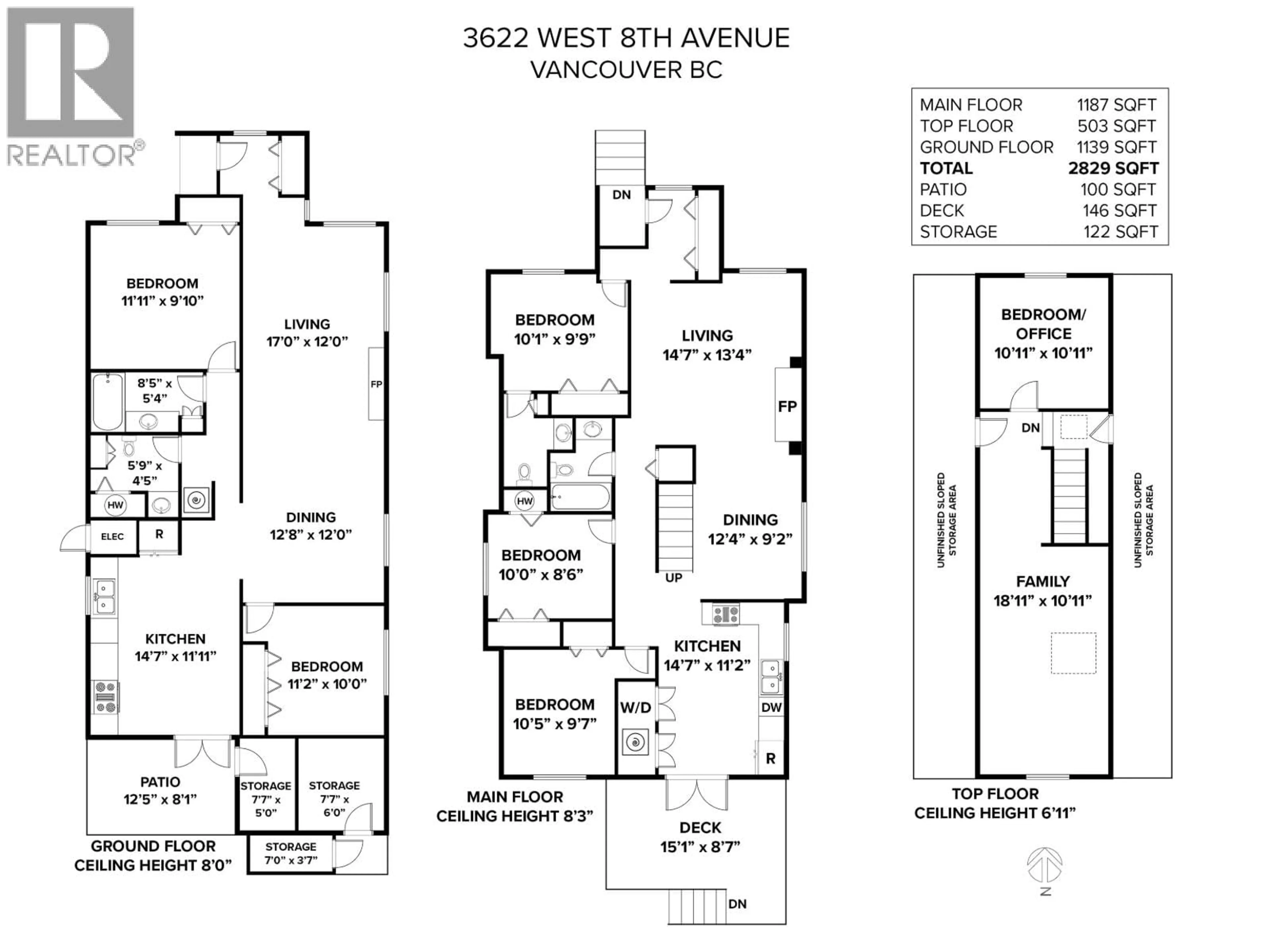 Floor plan for 3622 8TH AVENUE, Vancouver British Columbia V6R1Z1