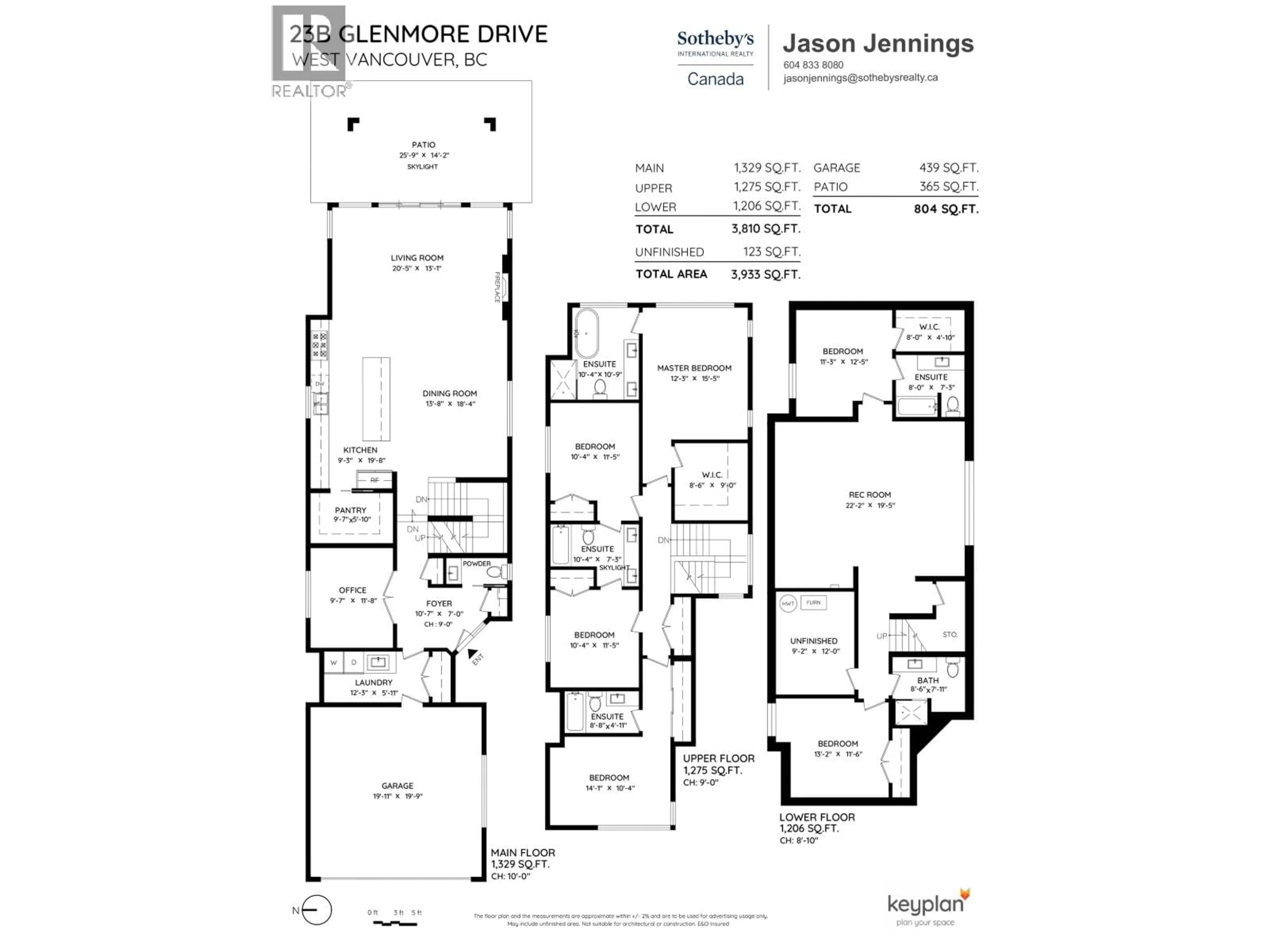 Floor plan for 23B GLENMORE DRIVE, West Vancouver British Columbia V7S1A5