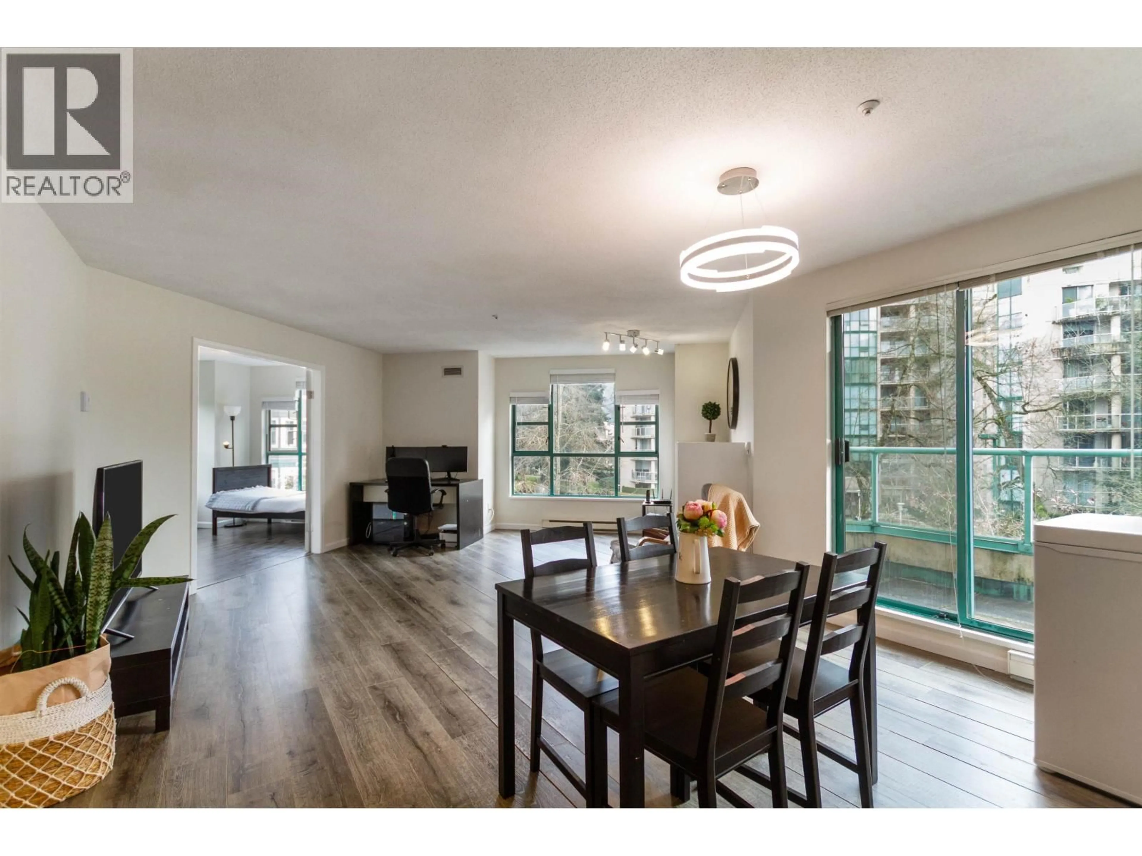 Dining room, wood/laminate floor for 401E - 3081 GLEN DRIVE, Coquitlam British Columbia V3B2P8