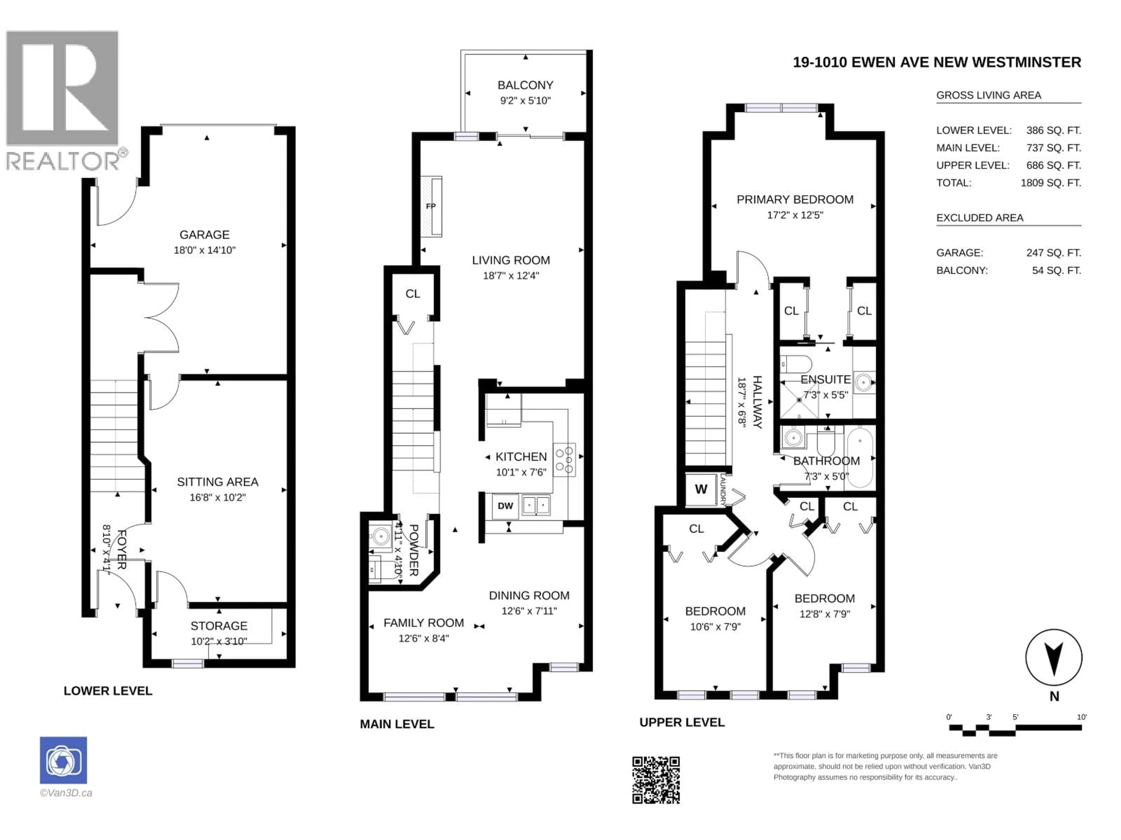 Floor plan for 19 - 1010 EWEN AVENUE, New Westminster British Columbia V3M5C9