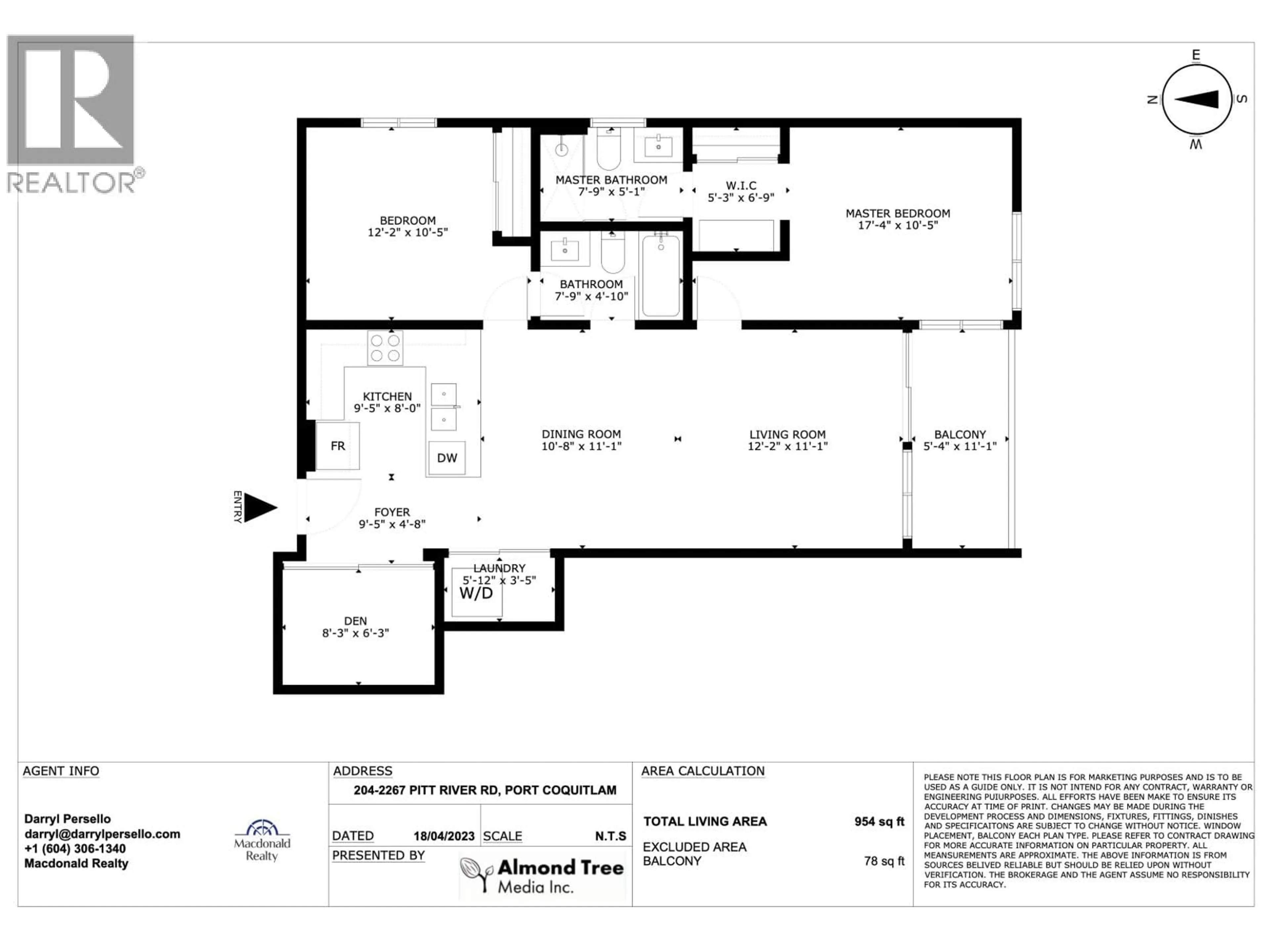 Floor plan for 204 - 2267 PITT RIVER ROAD, Port Coquitlam British Columbia V3C1R7
