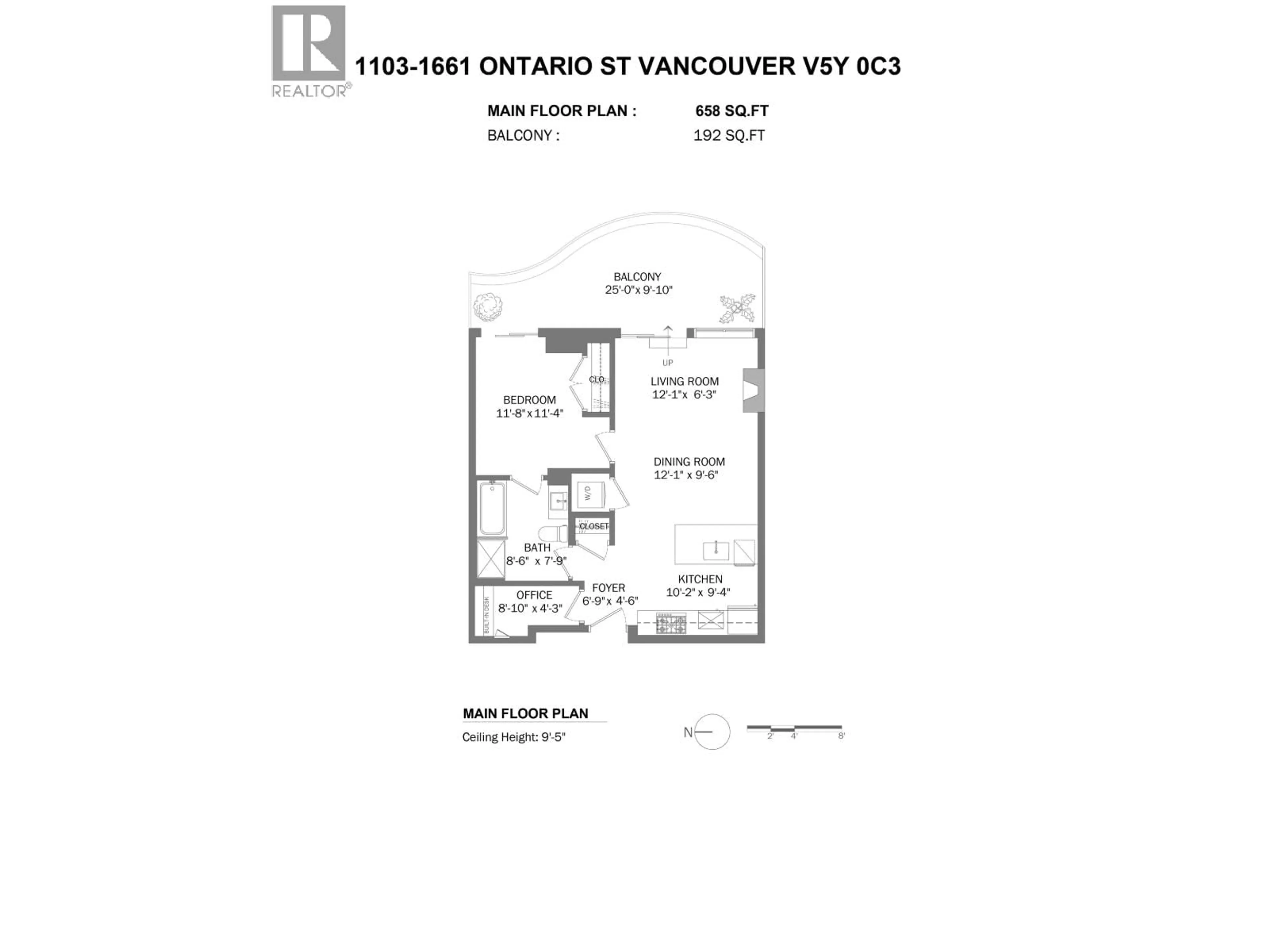 Floor plan for 1103 - 1661 ONTARIO STREET, Vancouver British Columbia V5Y0C3