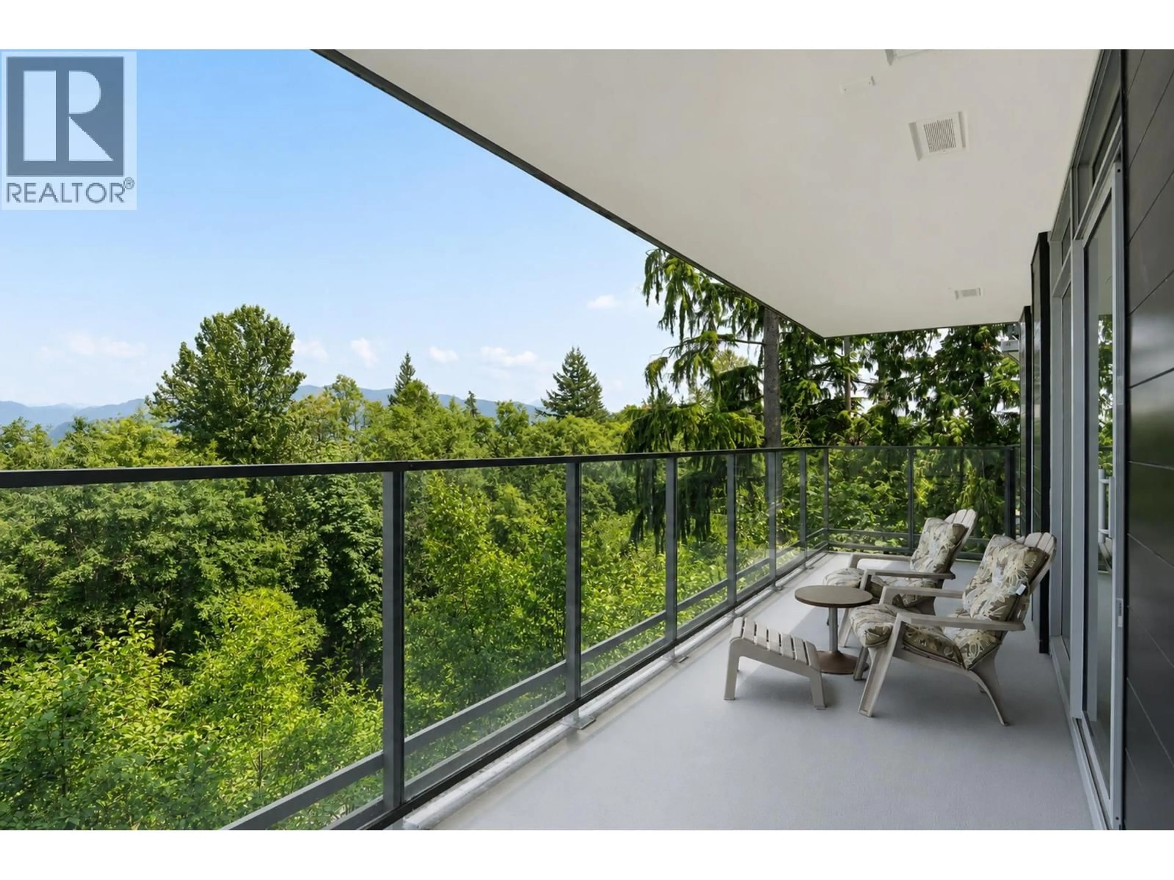Balcony in the apartment, forest/trees view for 308 - 8940 UNIVERSITY CRESCENT, Burnaby British Columbia V5A0E7