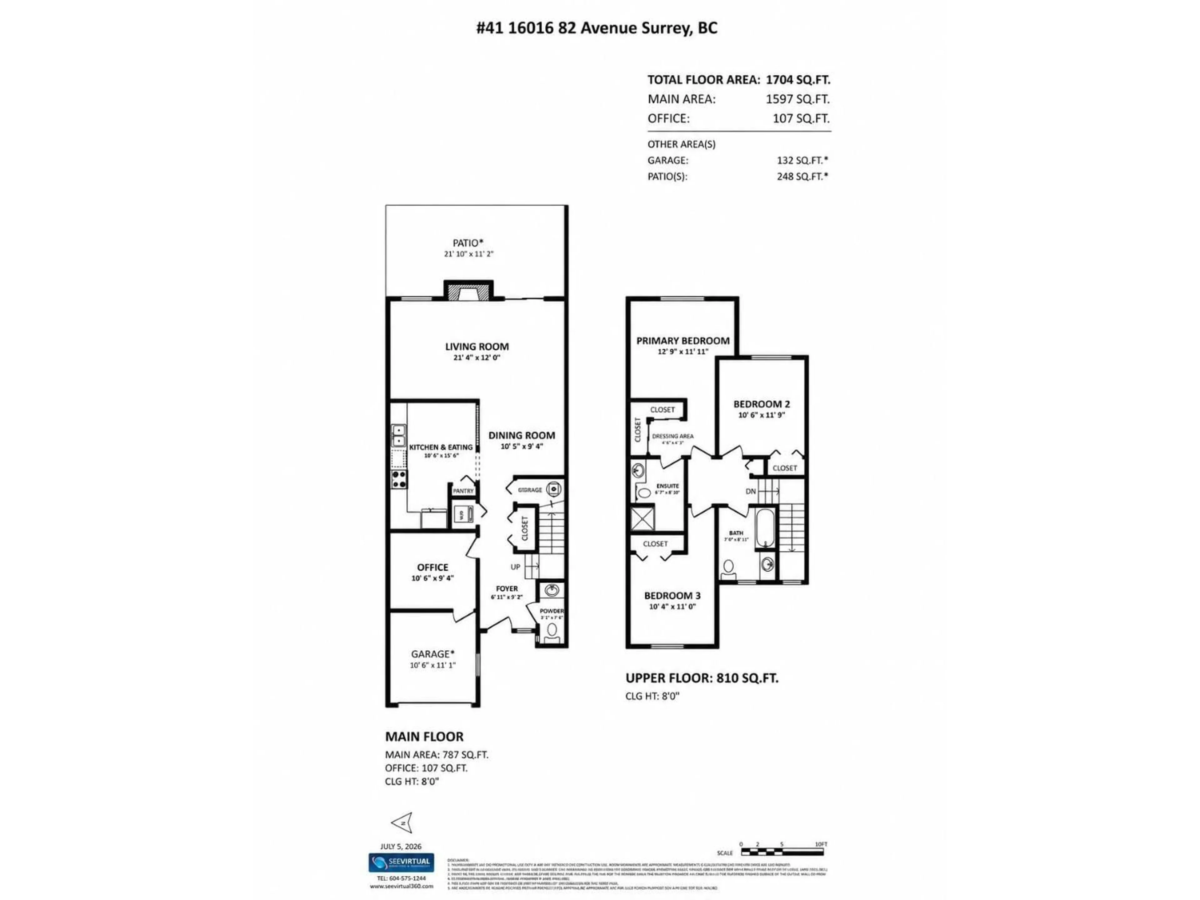 Floor plan for 41 - 16016 82 AVENUE, Surrey British Columbia V4N0N7