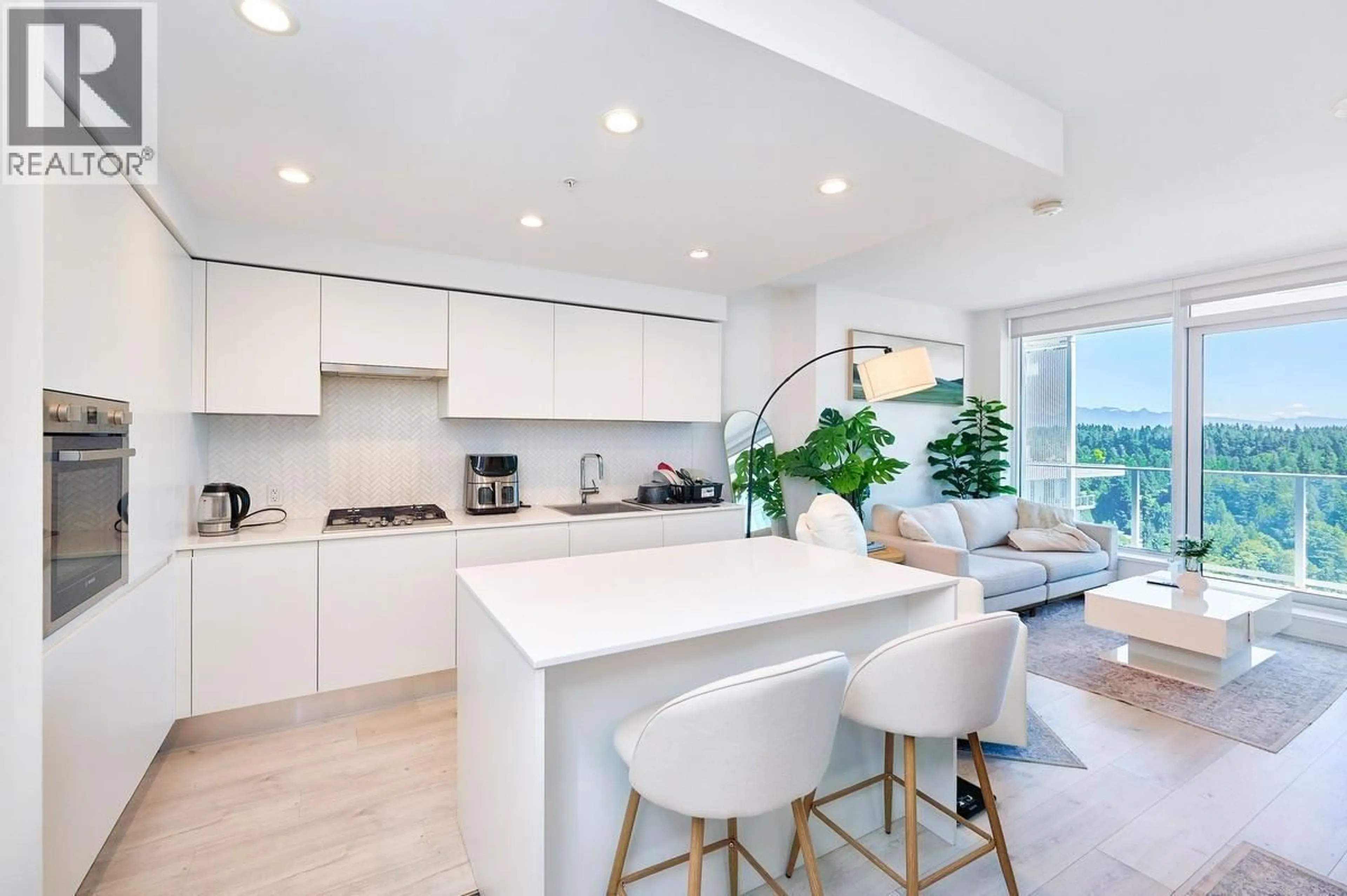 Open concept kitchen, ceramic/tile floor for 3302 - 3833 EVERGREEN PLACE, Burnaby British Columbia V3J0M2