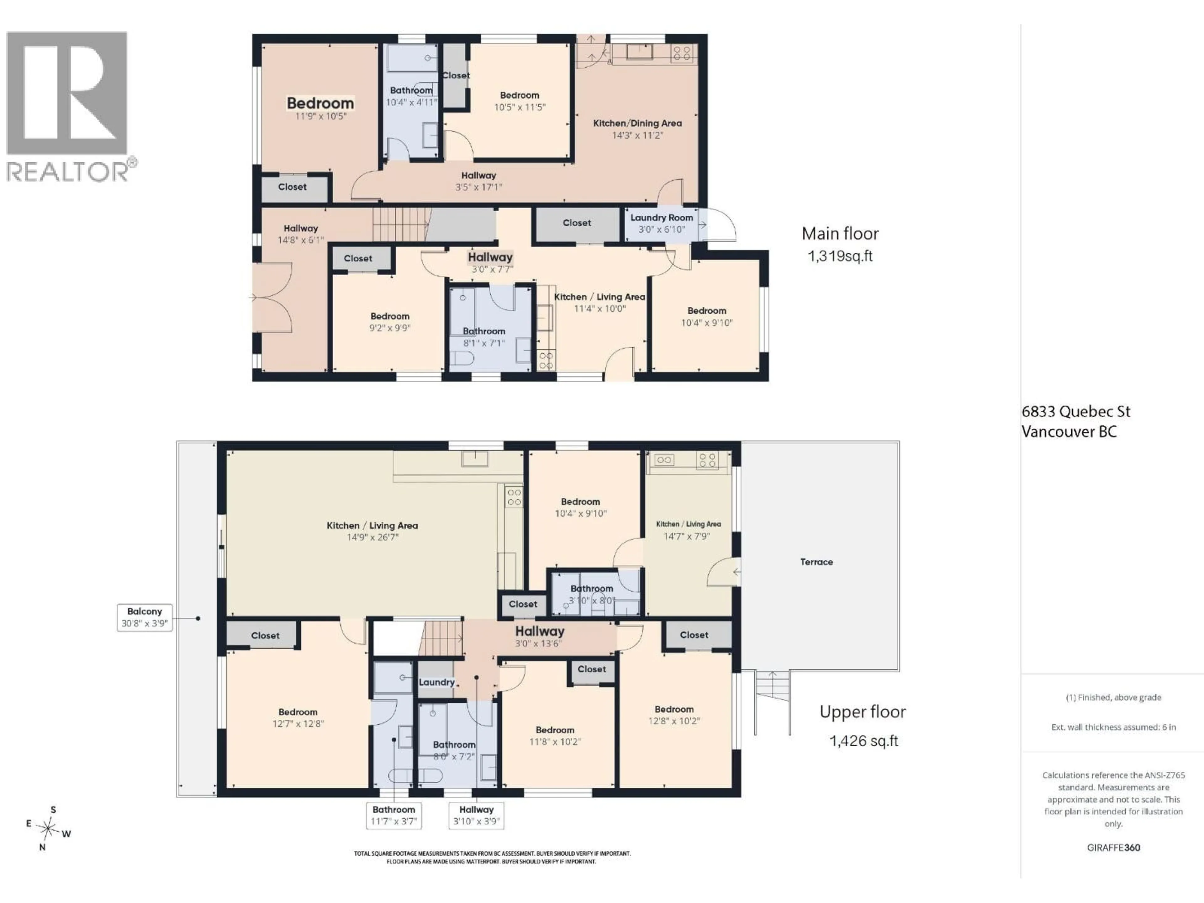 Floor plan for 6833 QUEBEC STREET, Vancouver British Columbia V5X3G3