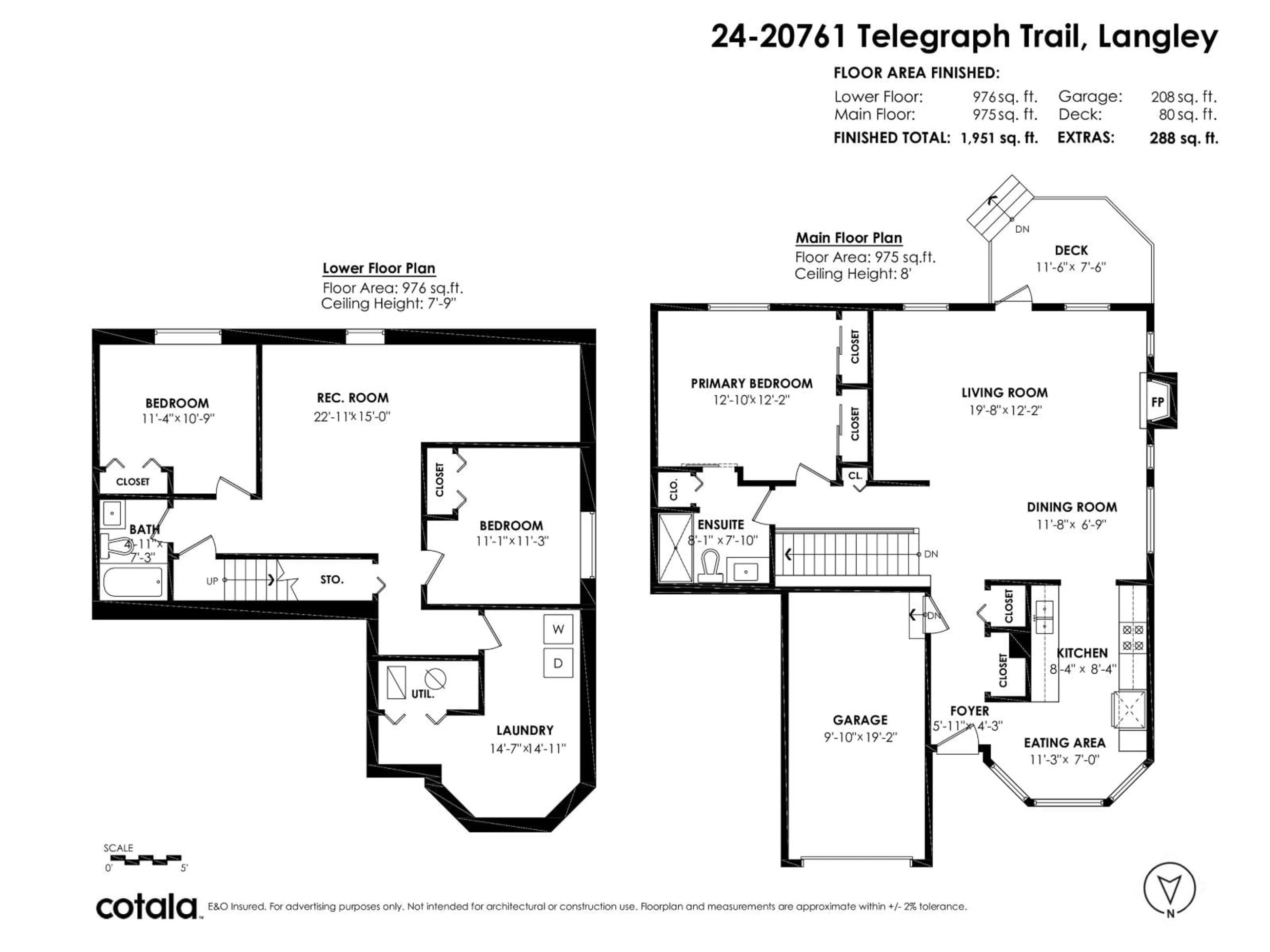 Floor plan for 24 - 20761 TELEGRAPH TRAIL, Langley British Columbia V1M2W3