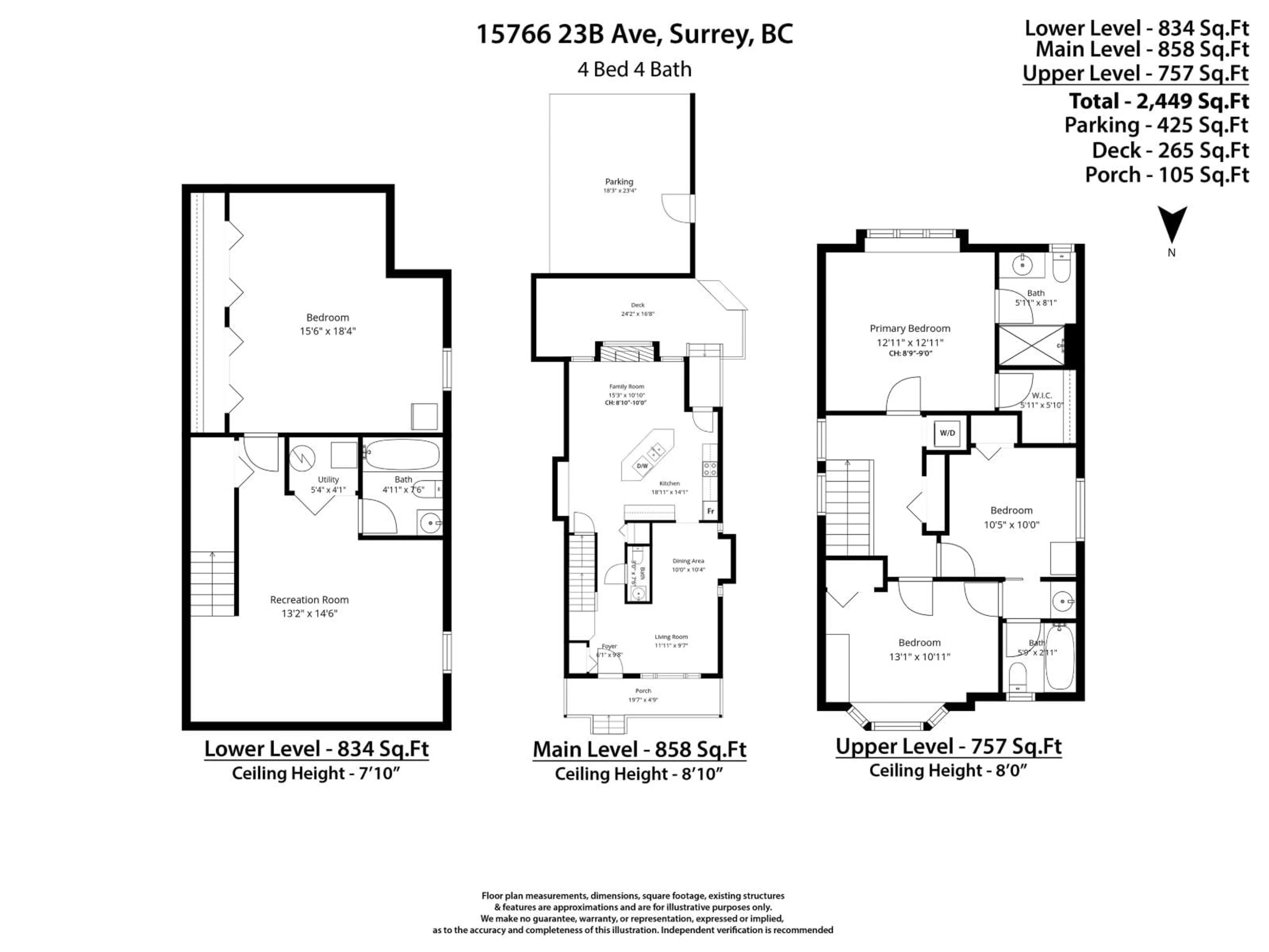 Floor plan for 15766 23B AVENUE, Surrey British Columbia V4A9Y4
