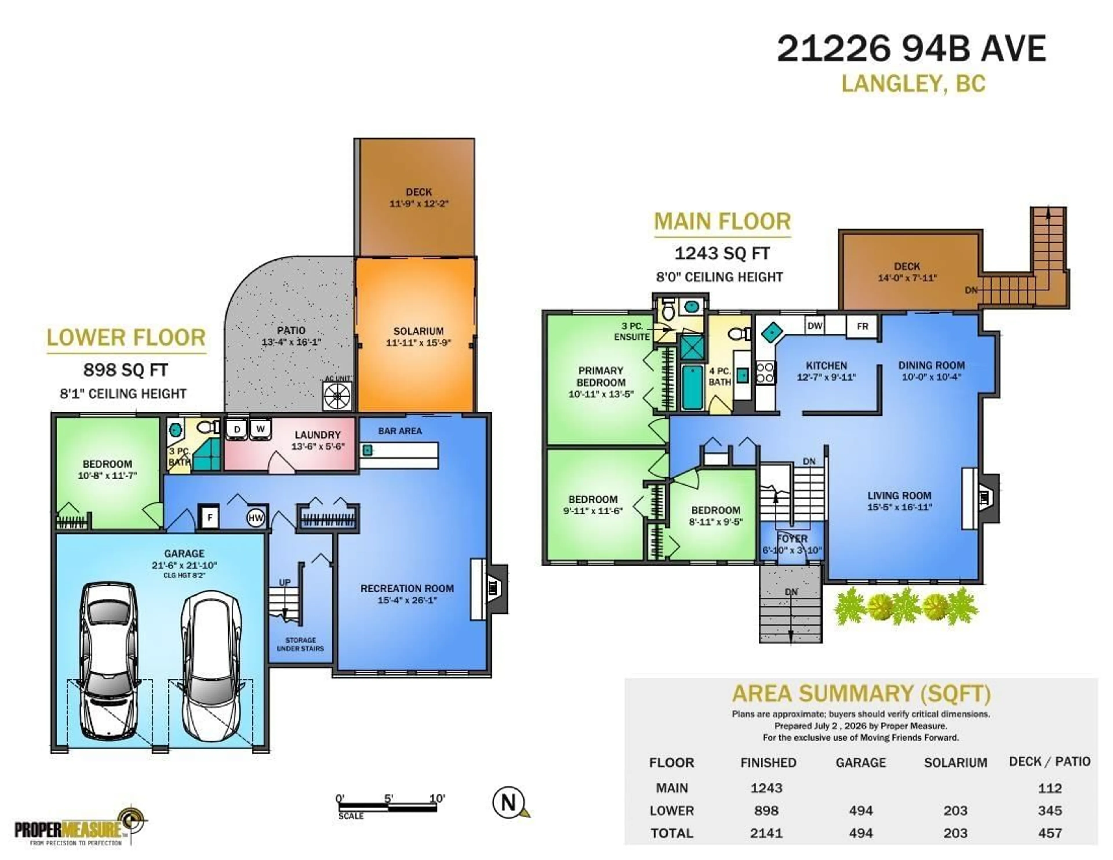 Floor plan for 21226 94B AVENUE, Langley British Columbia V1M1M9